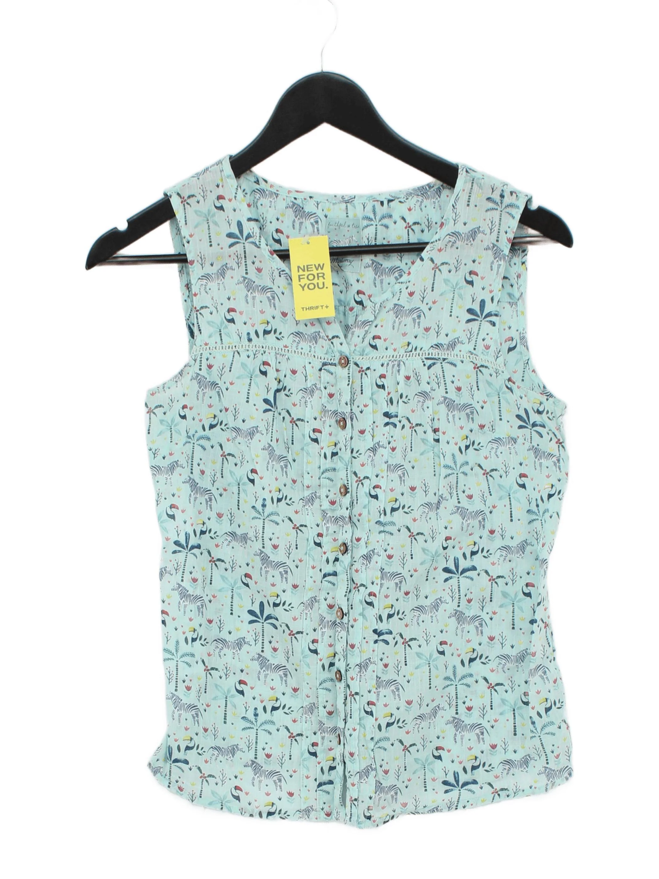 Mantaray Women's Blouse UK 10 Multi 100% Cotton Basic