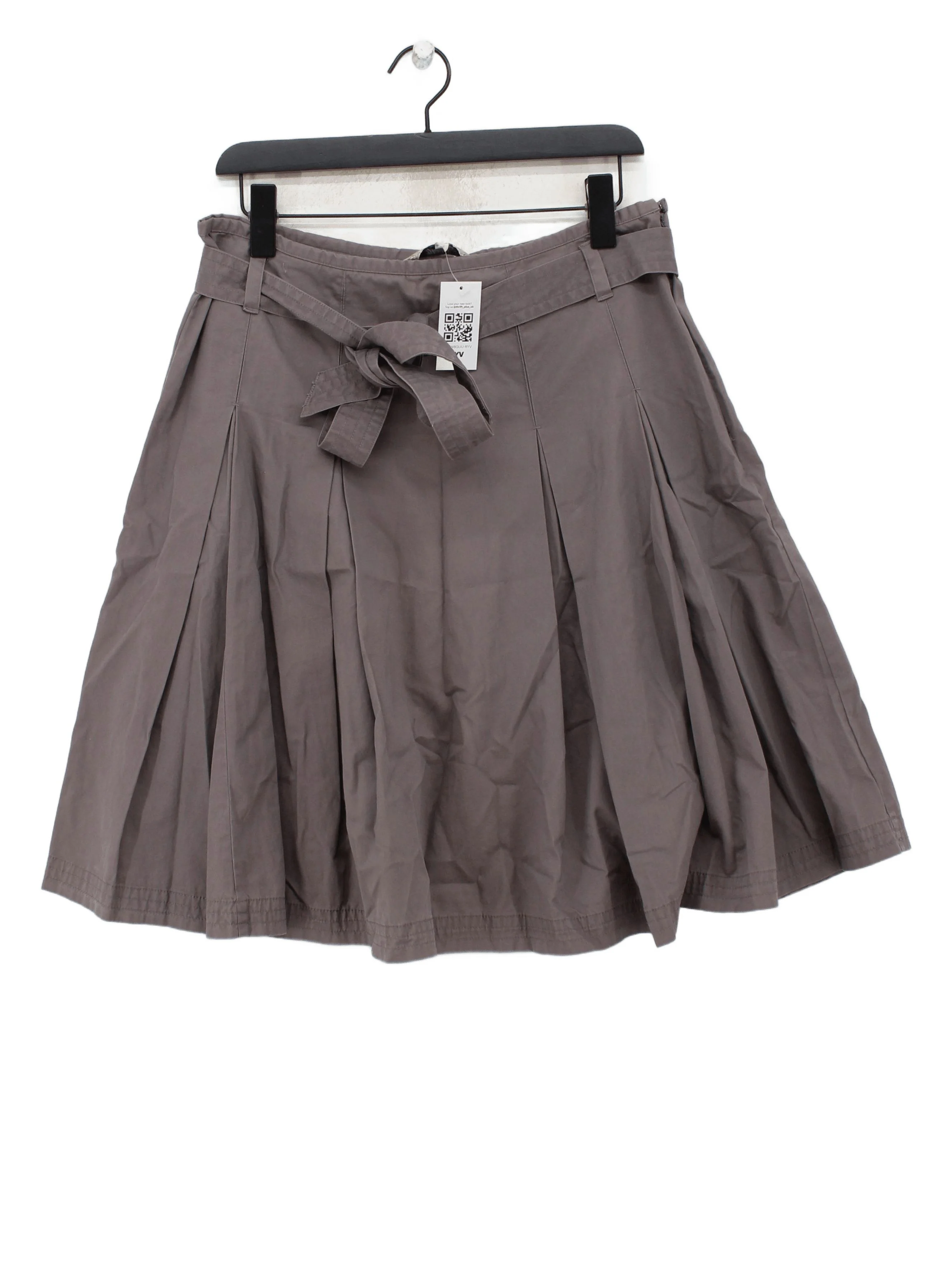 Mantaray Women's Mini Skirt UK 12 Grey 100% Cotton Short Mini