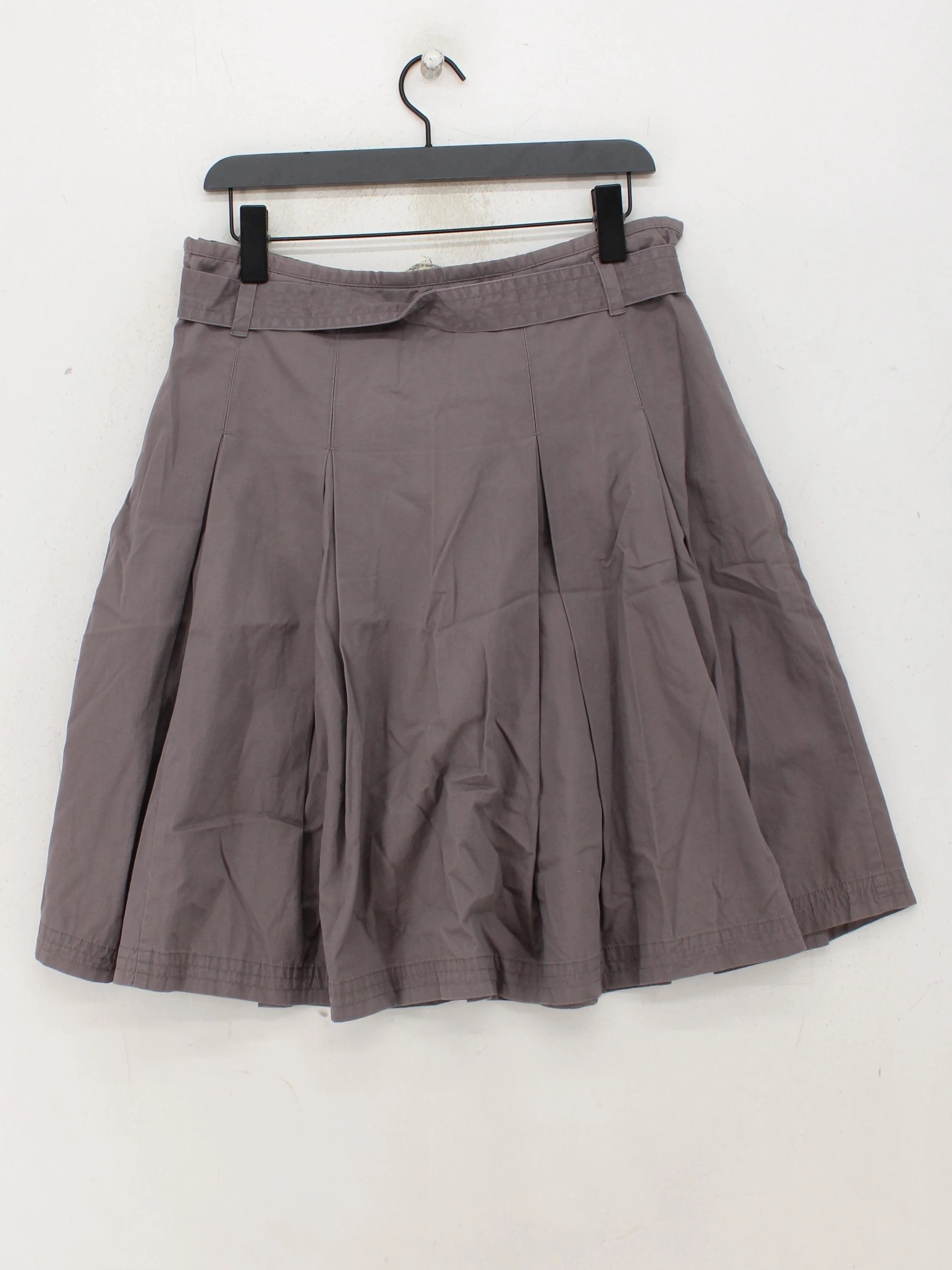 Mantaray Women's Mini Skirt UK 12 Grey 100% Cotton Short Mini - Image 2