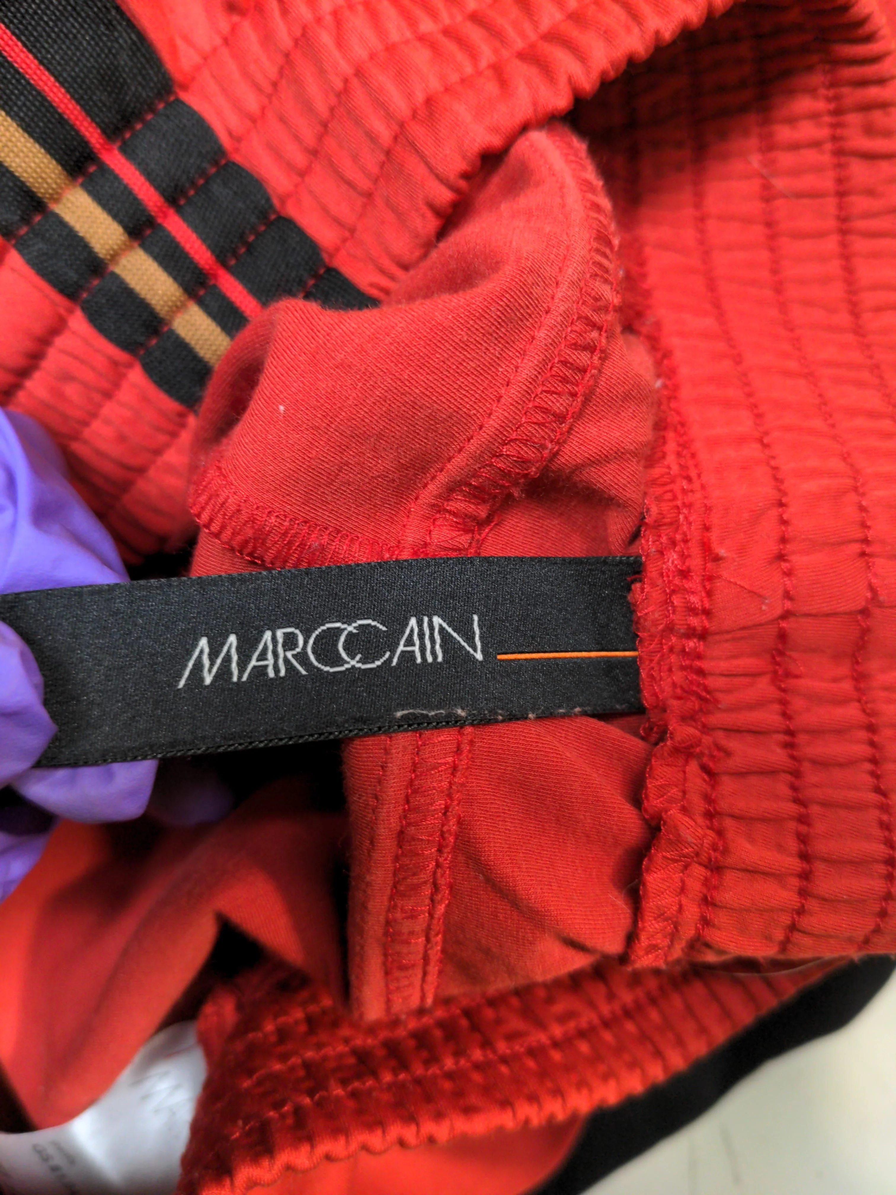 Marc Cain Women's Trousers W 28 in Red Polyamide with Cotton, Elastane Chino - Image 6