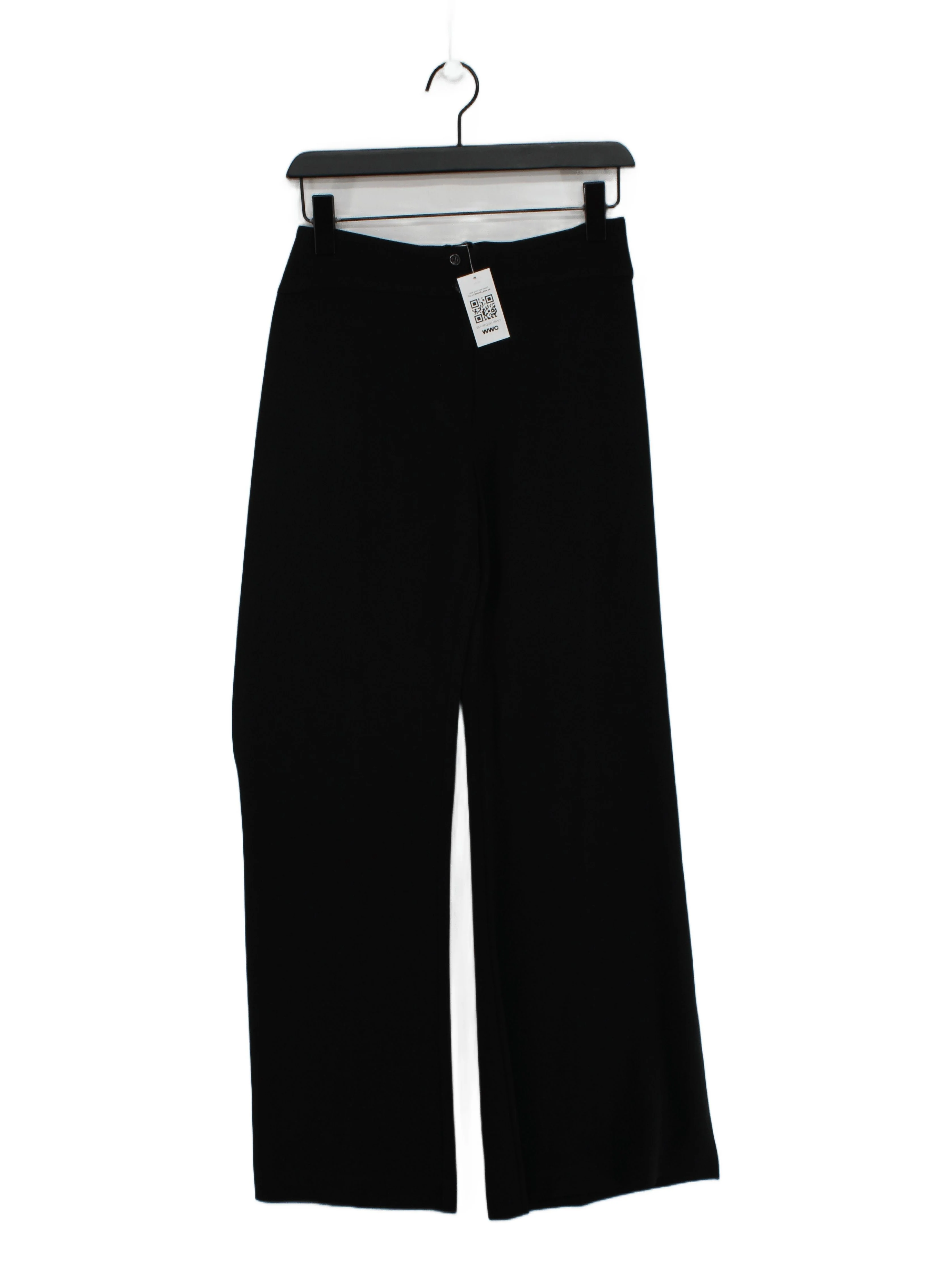 Maria Grachvogel Women's Trousers UK 8 Black Acetate with Viscose Wide-Leg Chino
