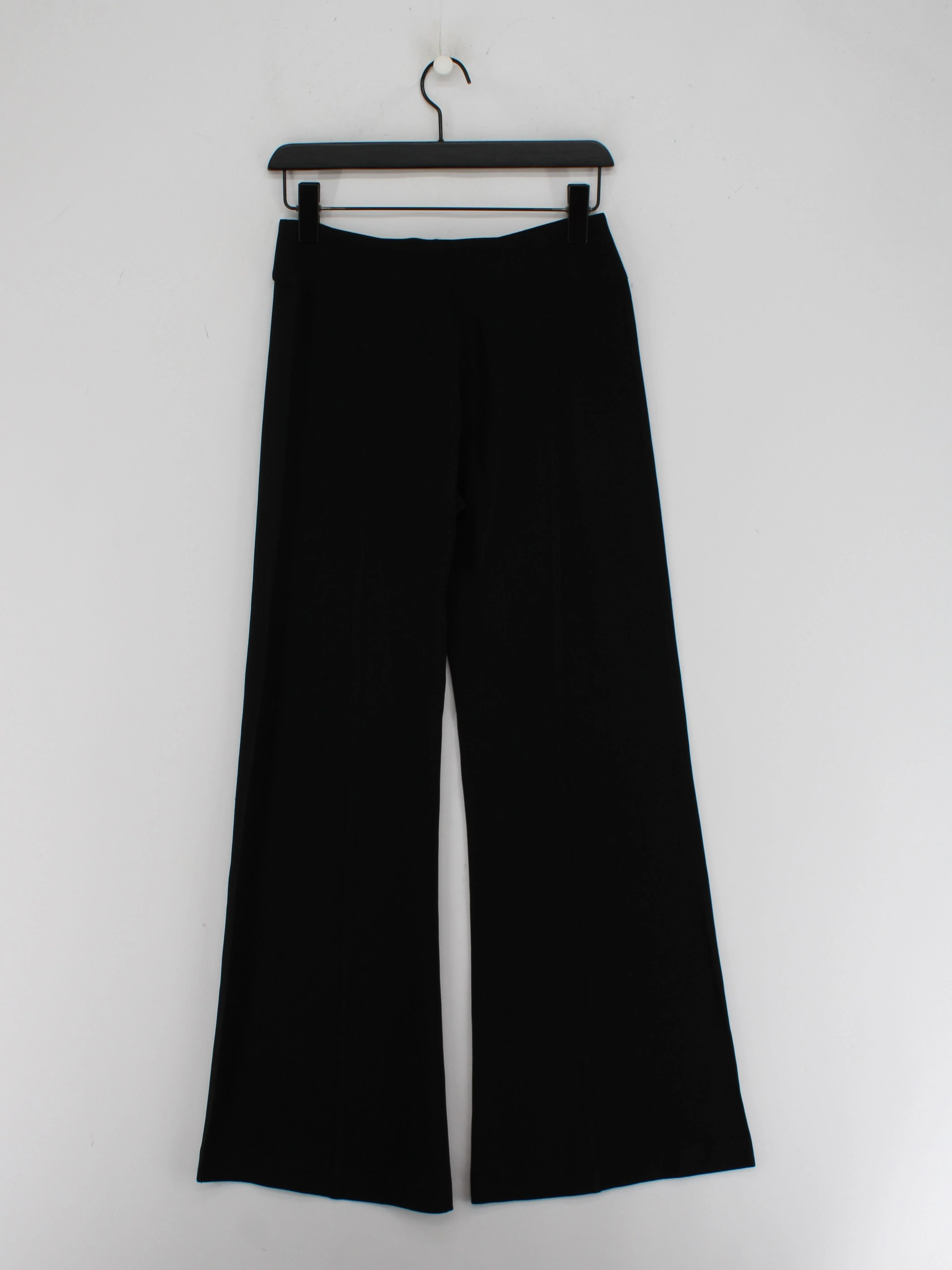 Maria Grachvogel Women's Trousers UK 8 Black Acetate with Viscose Wide-Leg Chino - Image 2