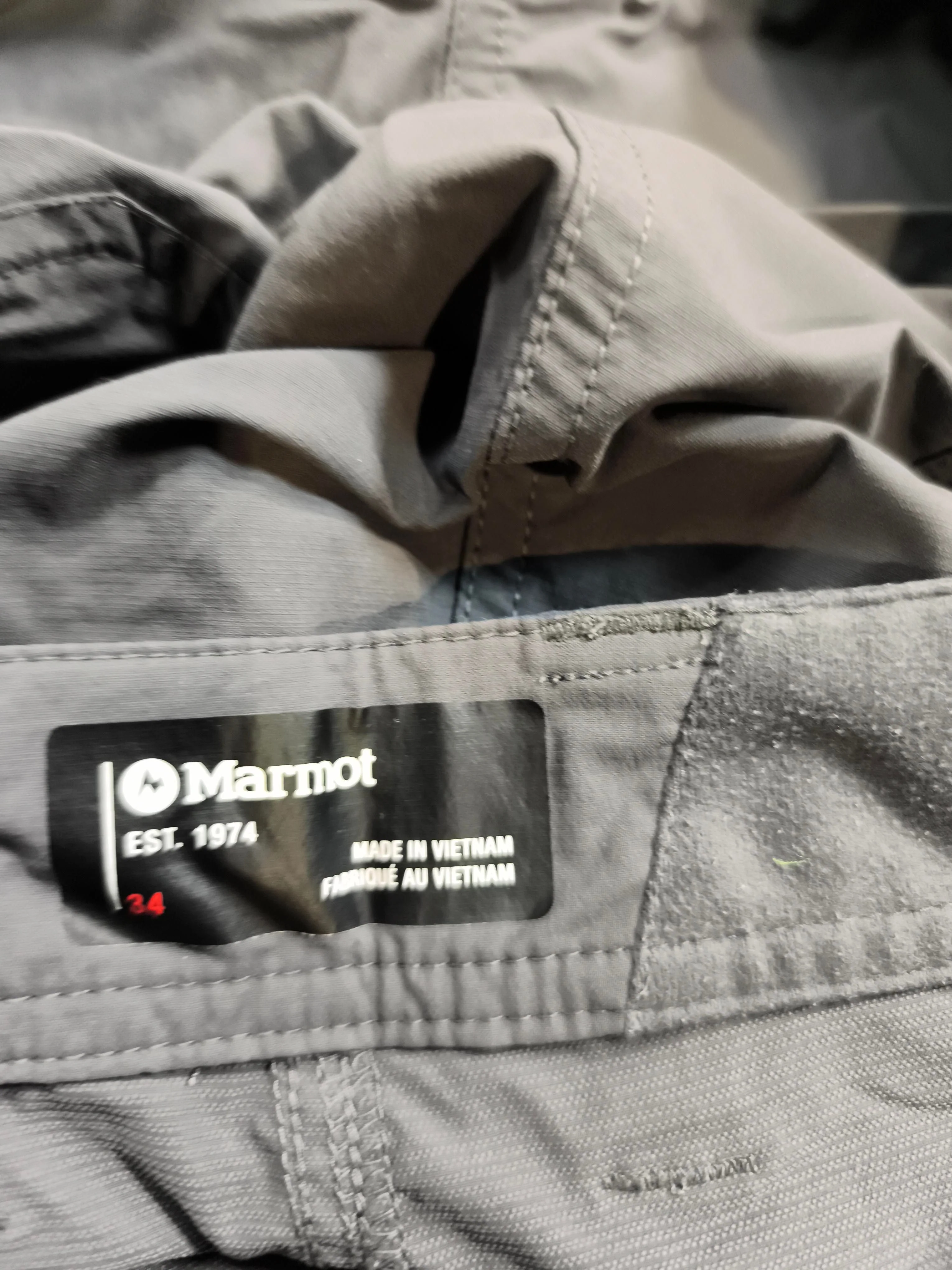Marmot Men's Shorts W 34 in Grey 100% Nylon Chino - Image 6