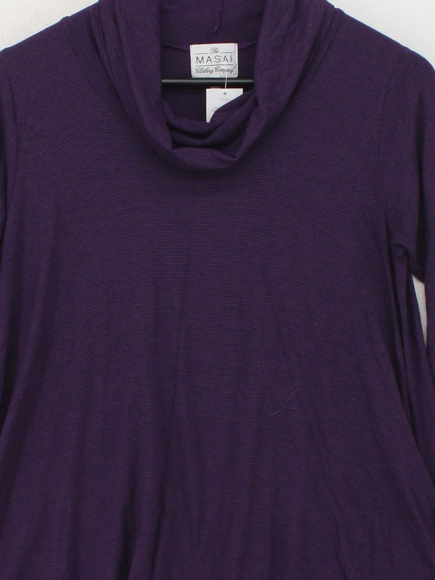Masai Women's Top XS Purple Viscose with Elastane Long Sleeve High Neck Tunic - Image 3