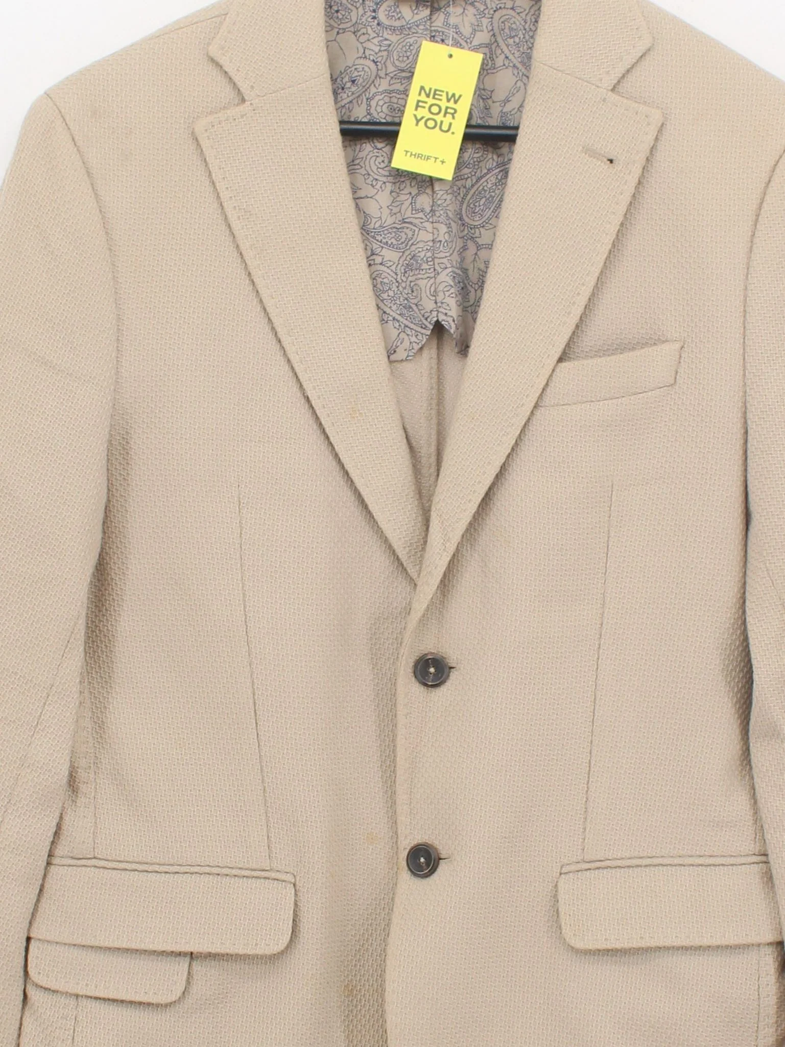 Massimo Dutti Men's Blazer Chest: 38 in Tan 100% Other Overcoat - Image 3