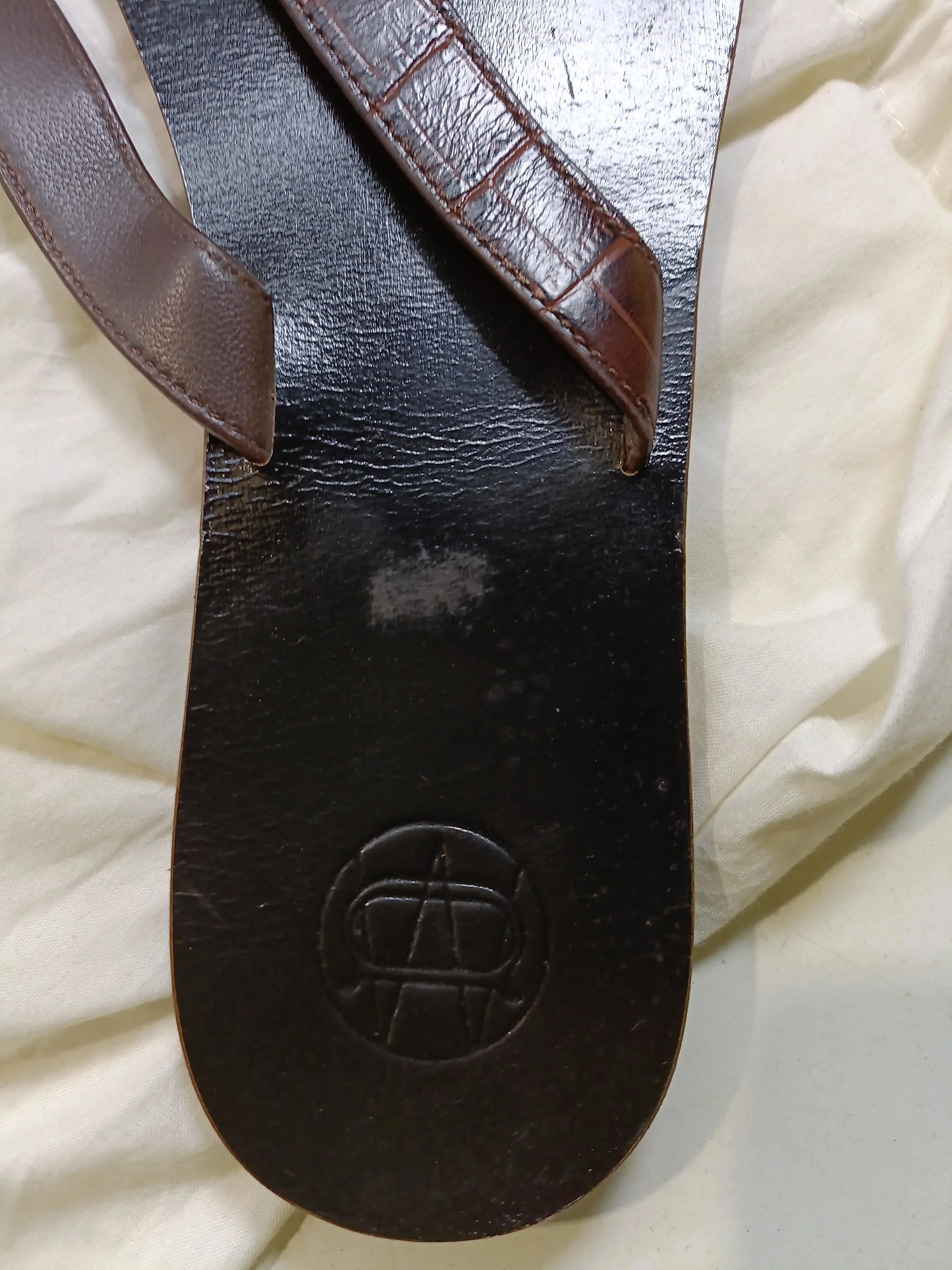 Massimo Dutti Men's Sandals UK 6 Brown 100% Leather Flip-Flop - Image 8