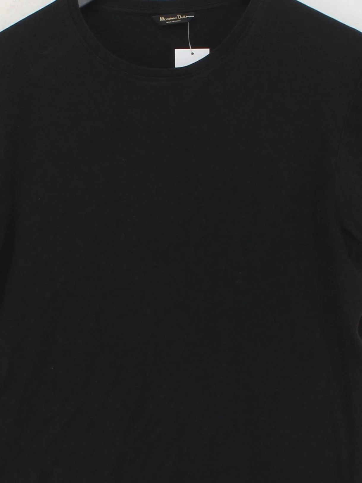 Massimo Dutti Men's T-Shirt M Black 100% Cotton Basic - Image 3