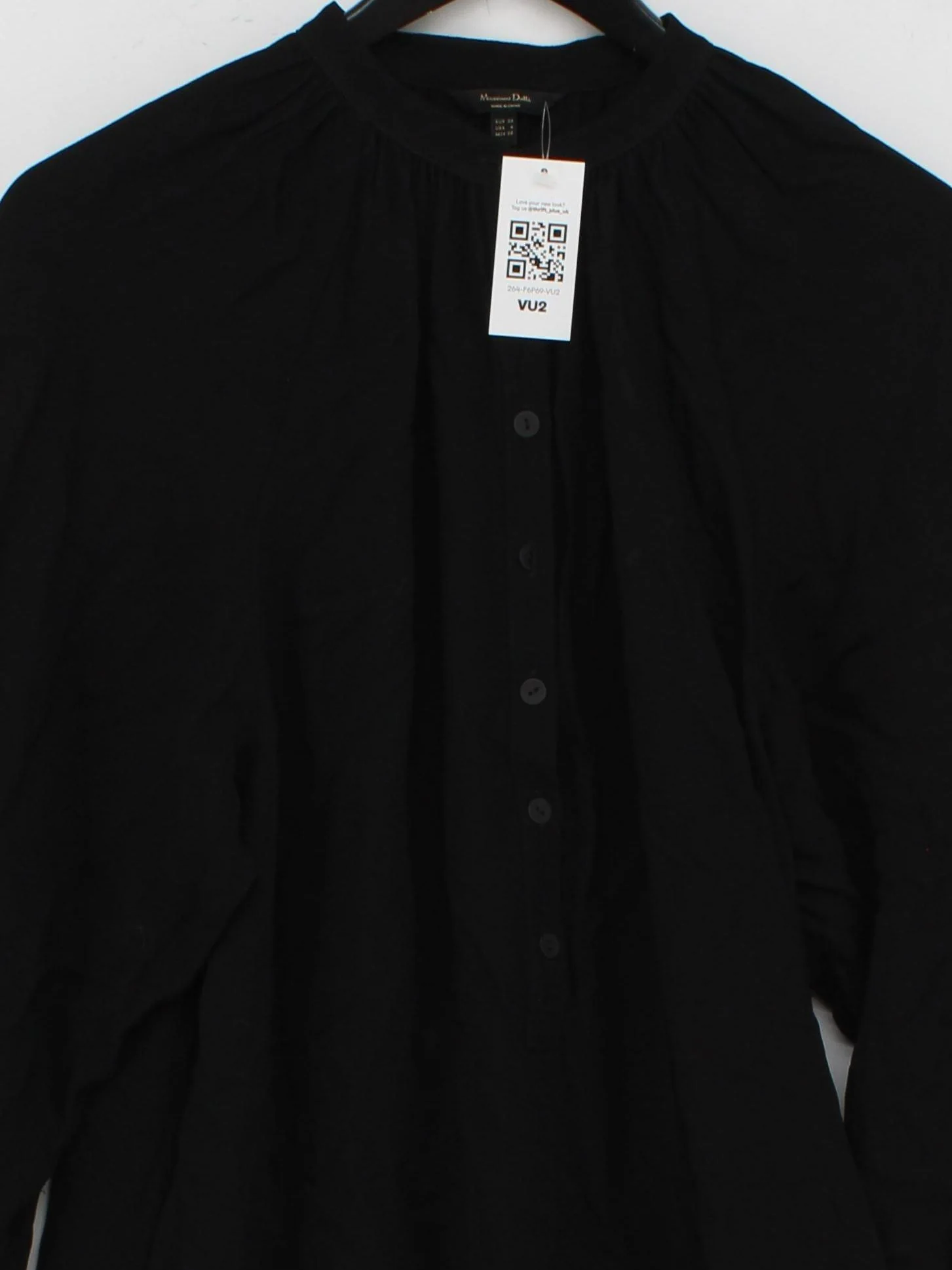 Massimo Dutti Shirt Midi Dress UK10 in Black - Image 3