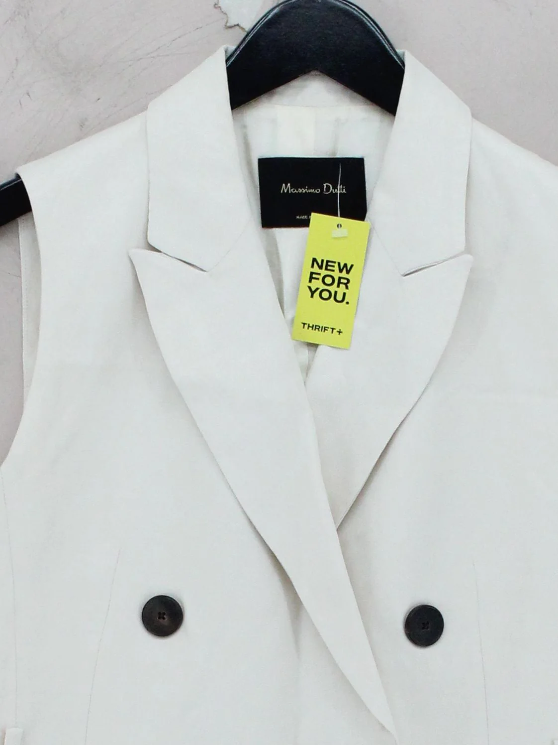 Massimo Dutti Shirt Mini Dress in Cream - Image 3