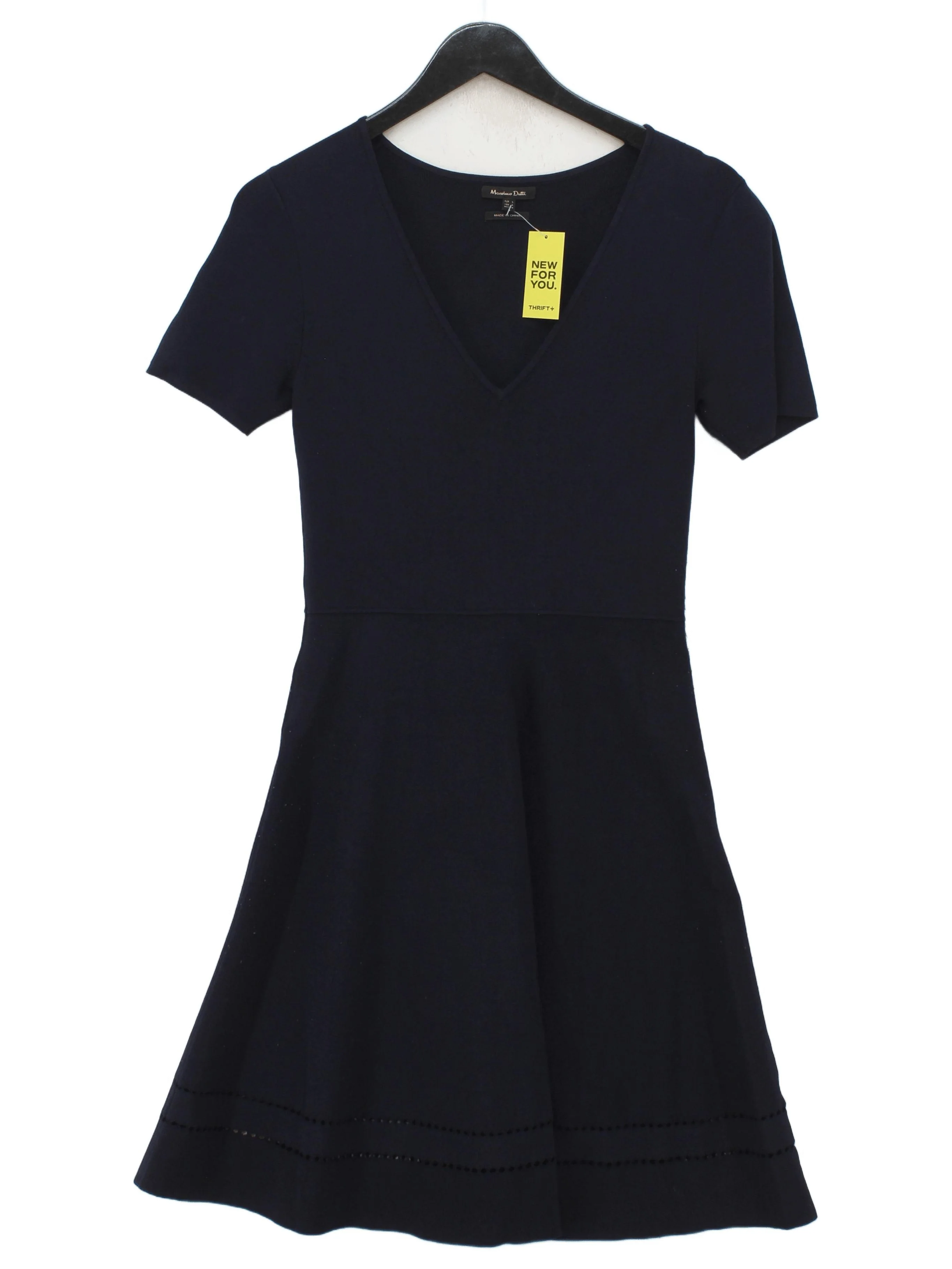 Massimo Dutti Skater Mini Dress L in Blue
