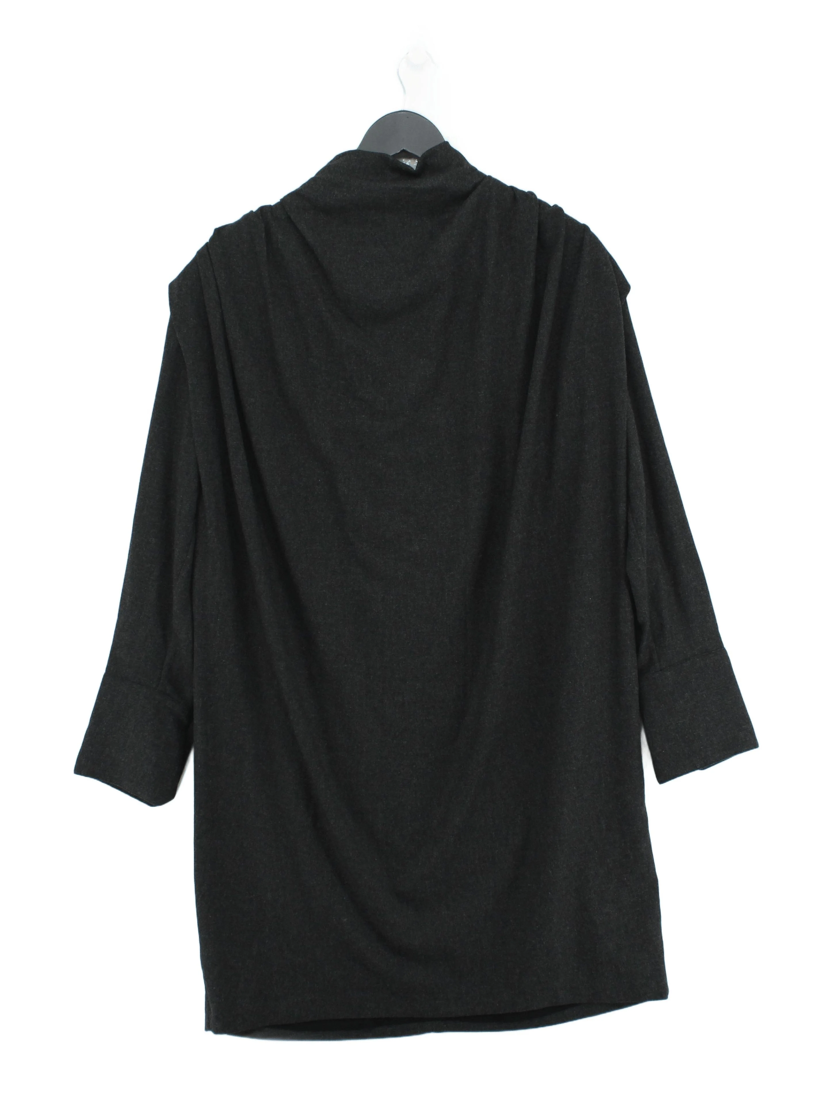 Massimo Dutti Women's Cardigan UK 16 Grey 100% Viscose V-Neck Cardigan