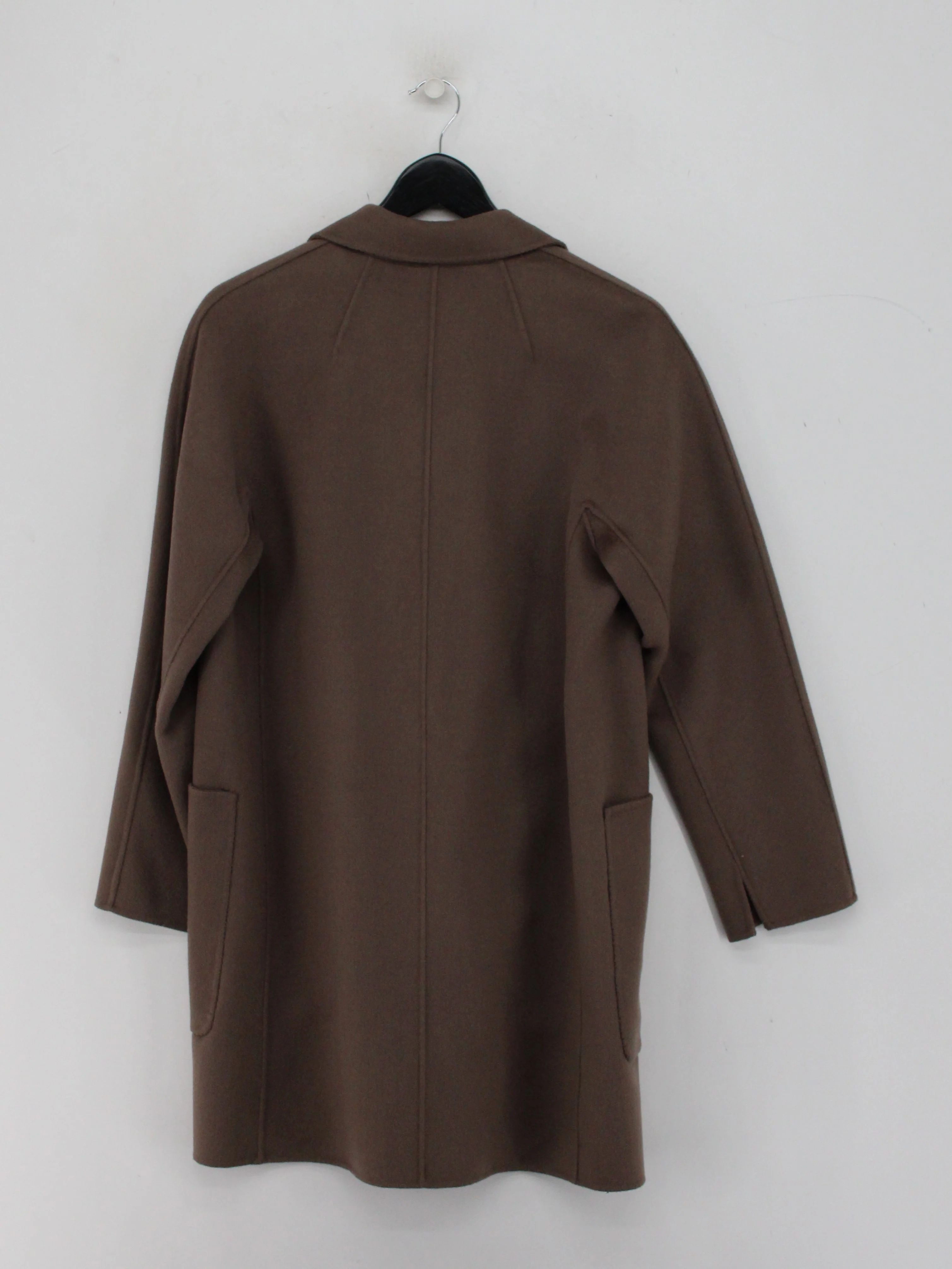 Massimo Dutti Women's Coat S Brown Wool with Polyamide Overcoat - Image 2