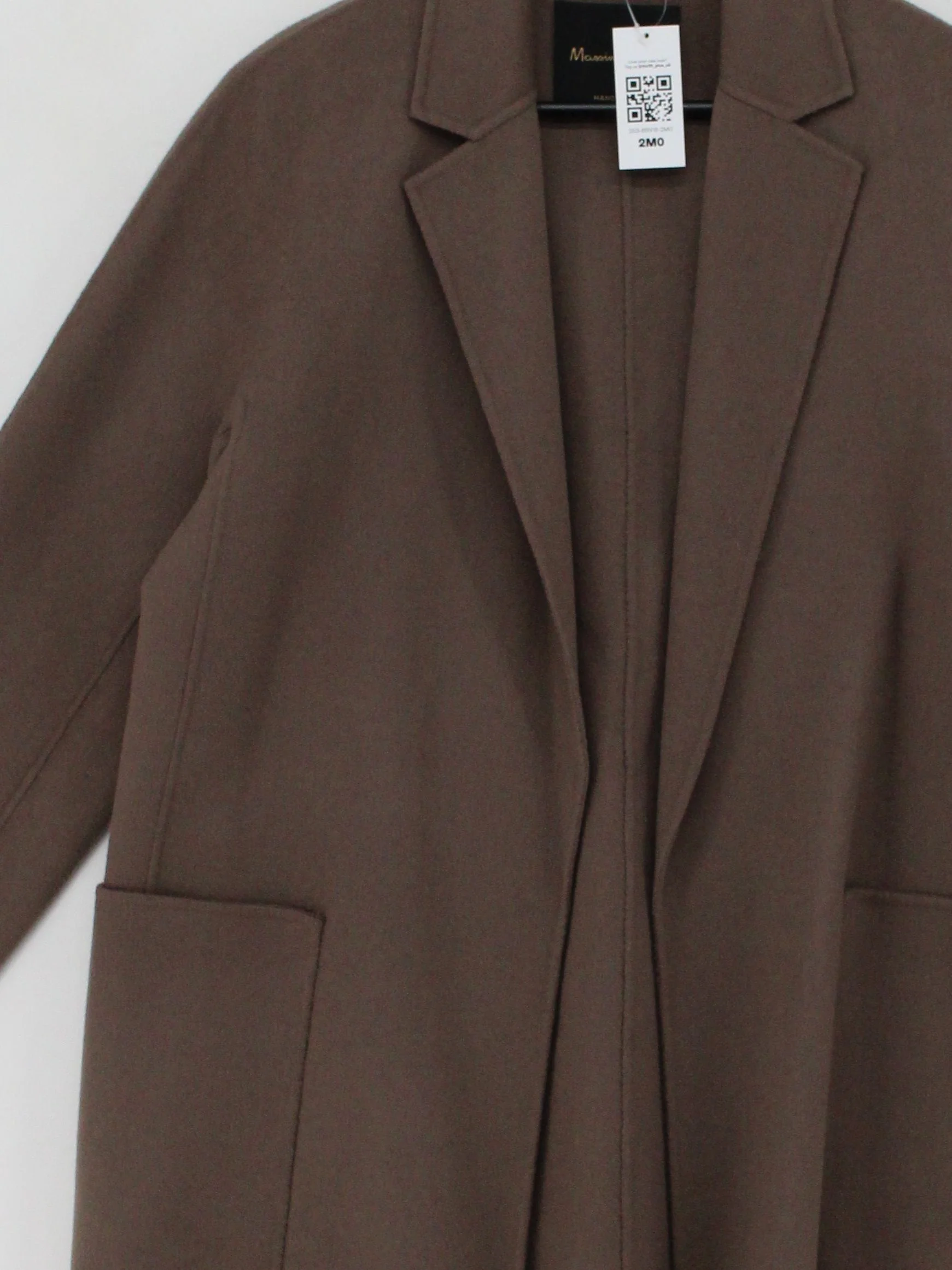 Massimo Dutti Women's Coat S Brown Wool with Polyamide Overcoat - Image 3