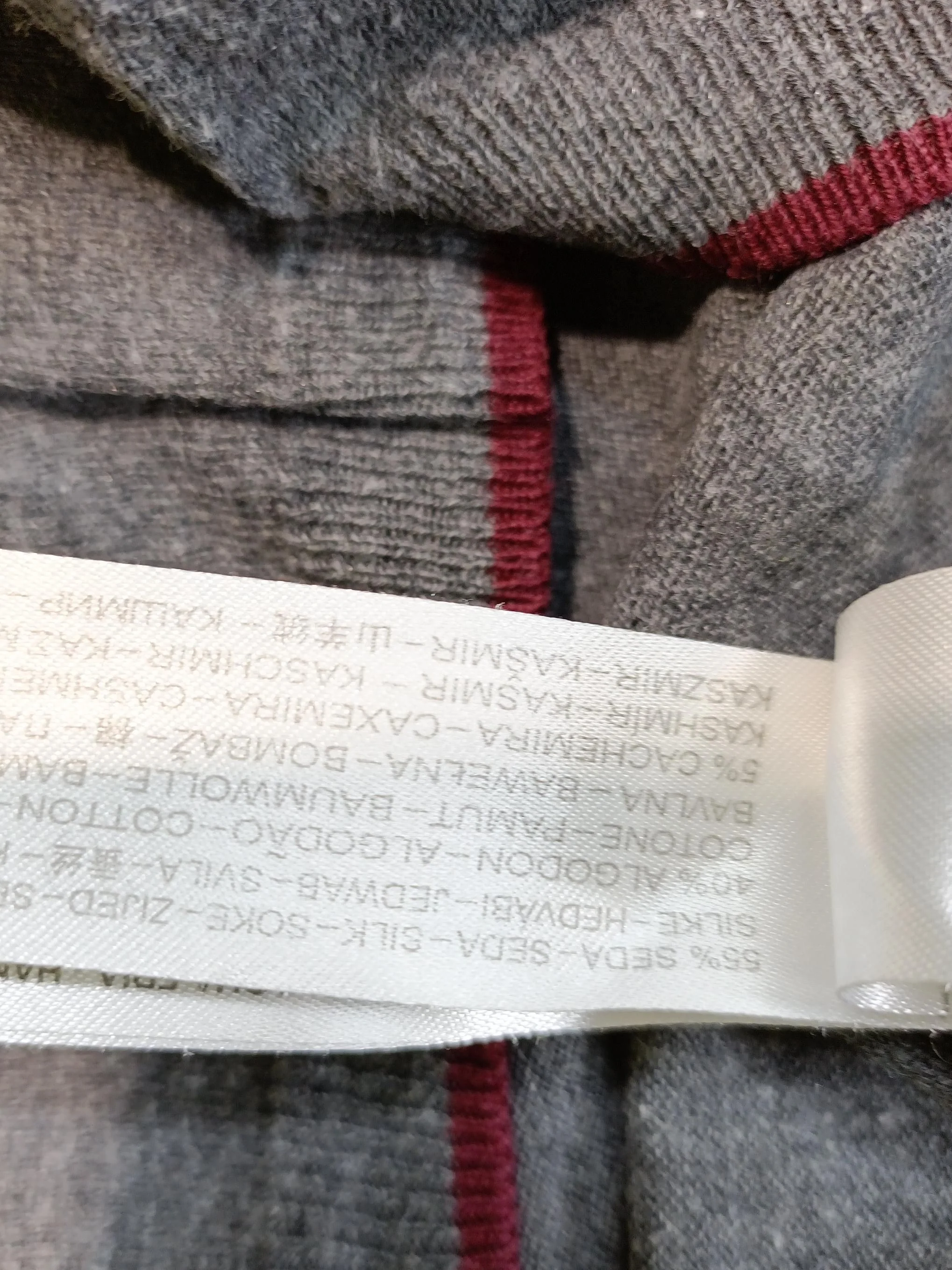 Massimo Dutti Women's Jumper S Grey Silk with Cotton, Cashmere V-Neck Pullover - Image 7