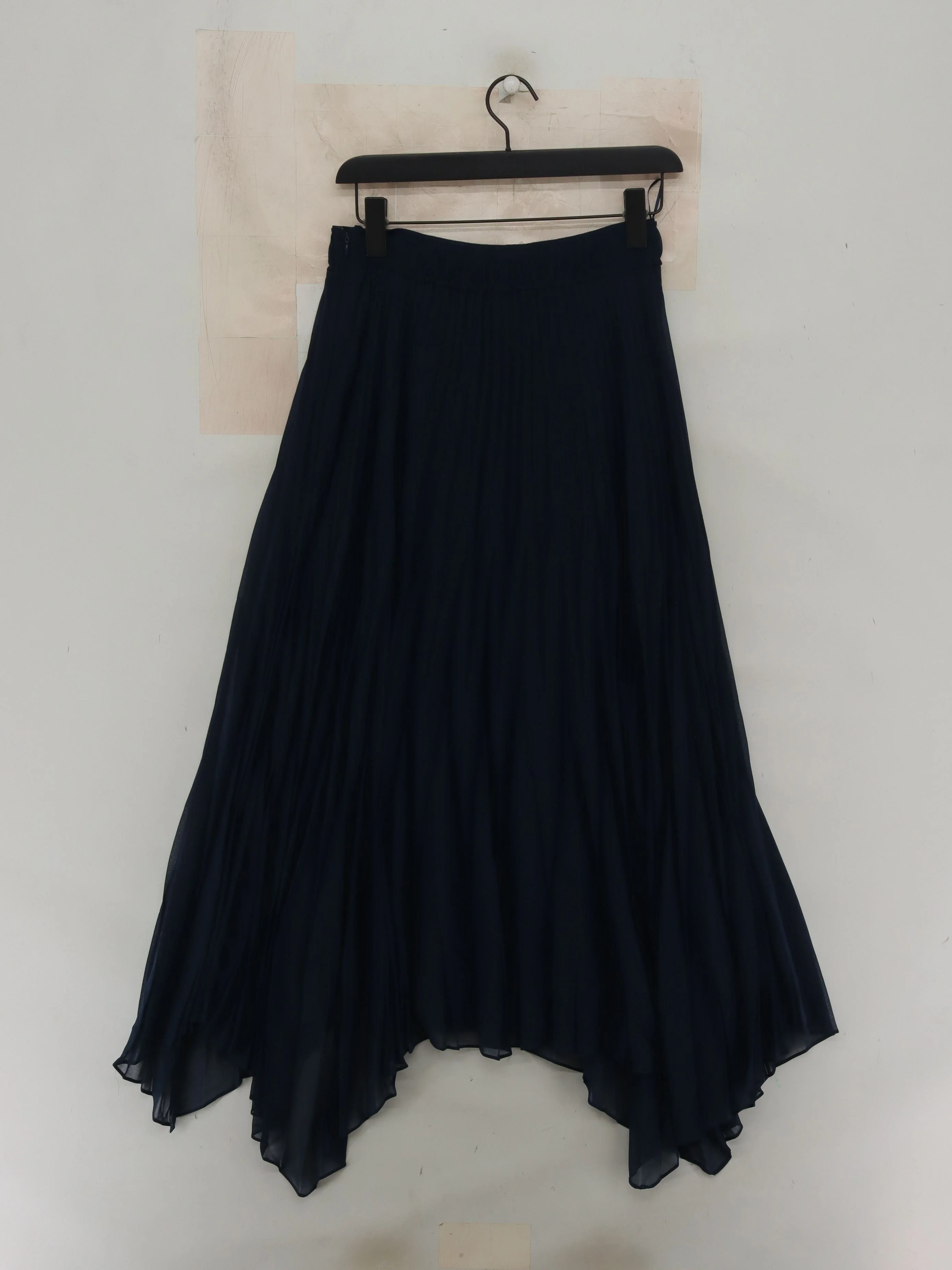 Massimo Dutti Women's Midi Skirt UK 10 Blue 100% Polyester Midi A-Line - Image 2