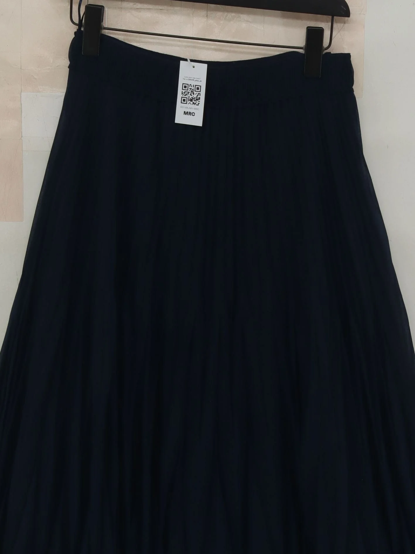 Massimo Dutti Women's Midi Skirt UK 10 Blue 100% Polyester Midi A-Line - Image 3