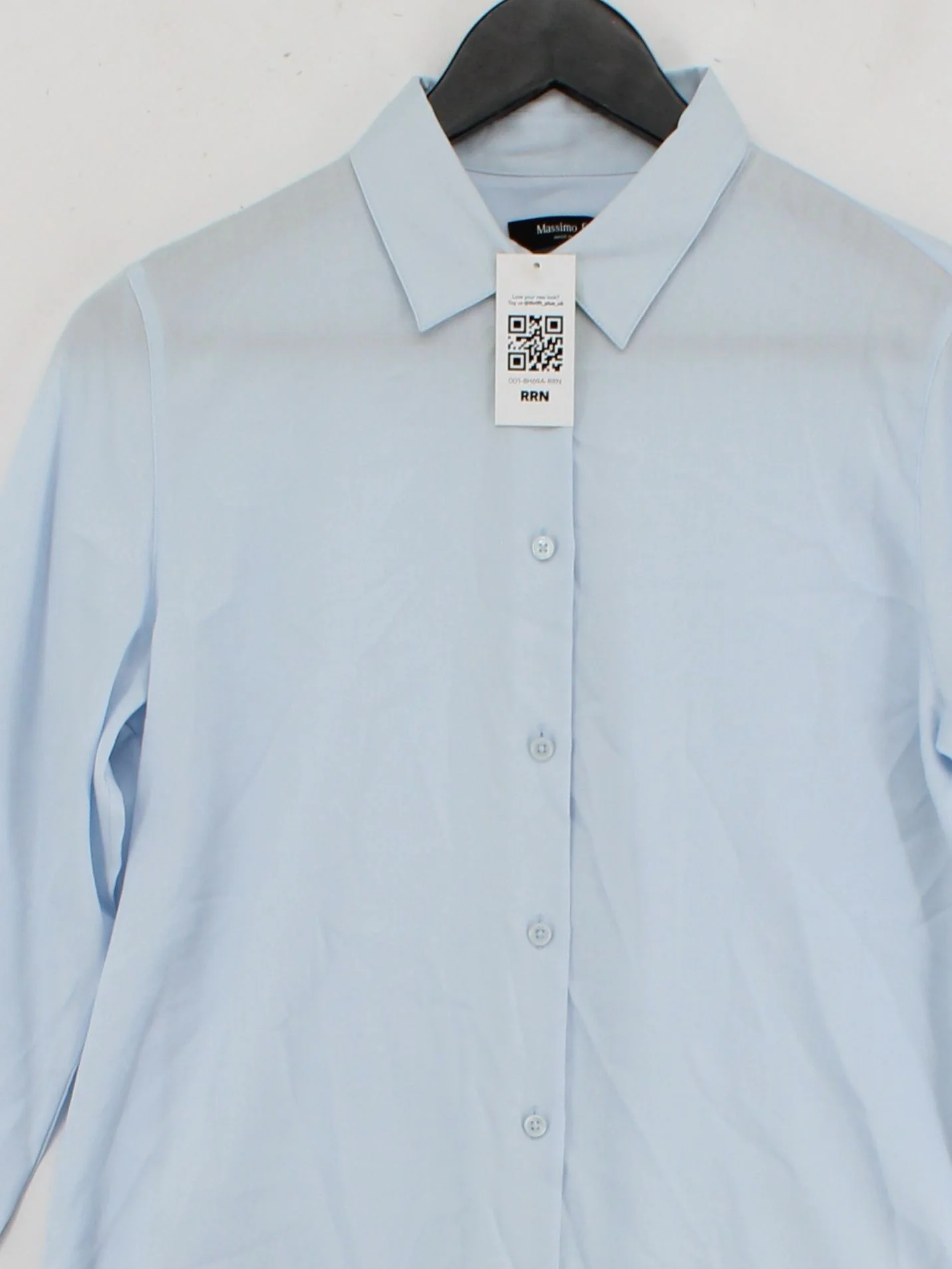 Massimo Dutti Women's Shirt UK 6 Blue 100% Lyocell Modal Basic - Image 3