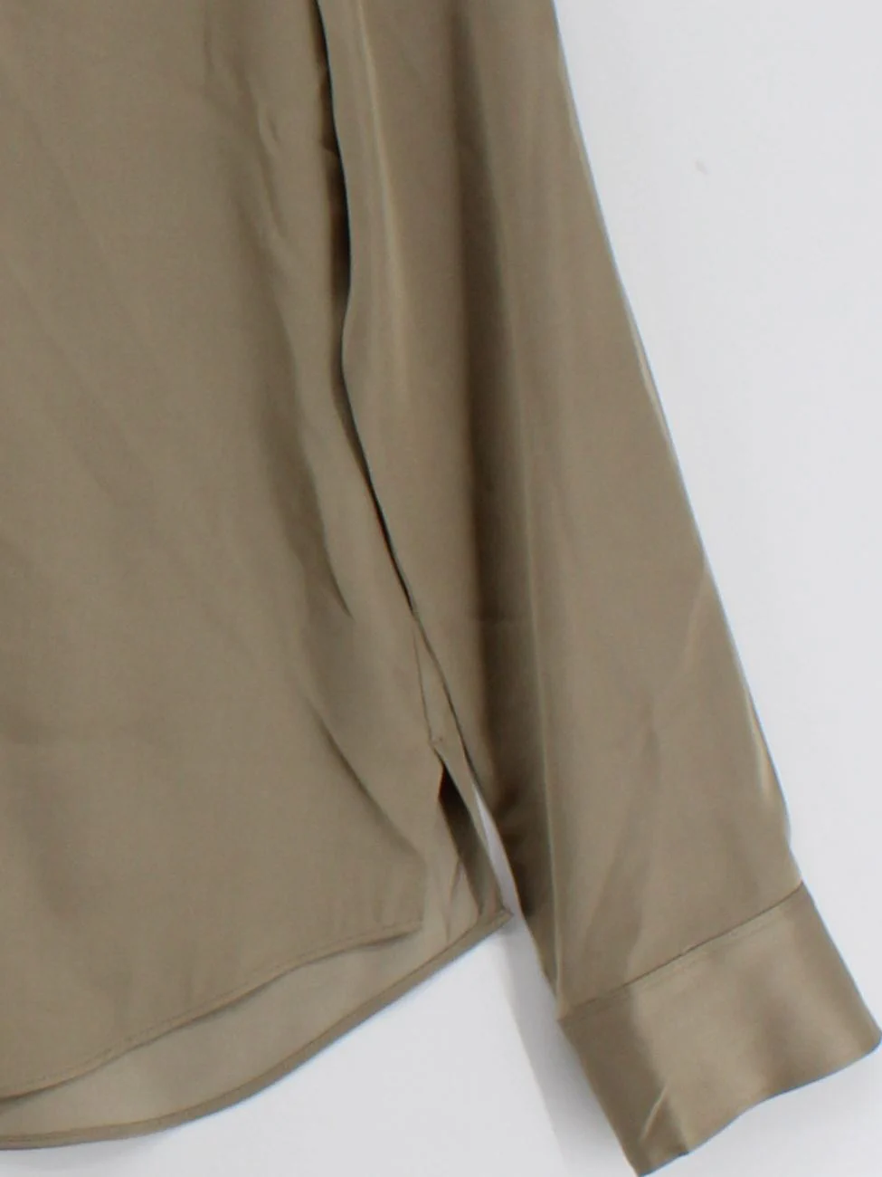 Massimo Dutti Women's Shirt XS Tan 100% Viscose Long Sleeve Collared Basic - Image 4