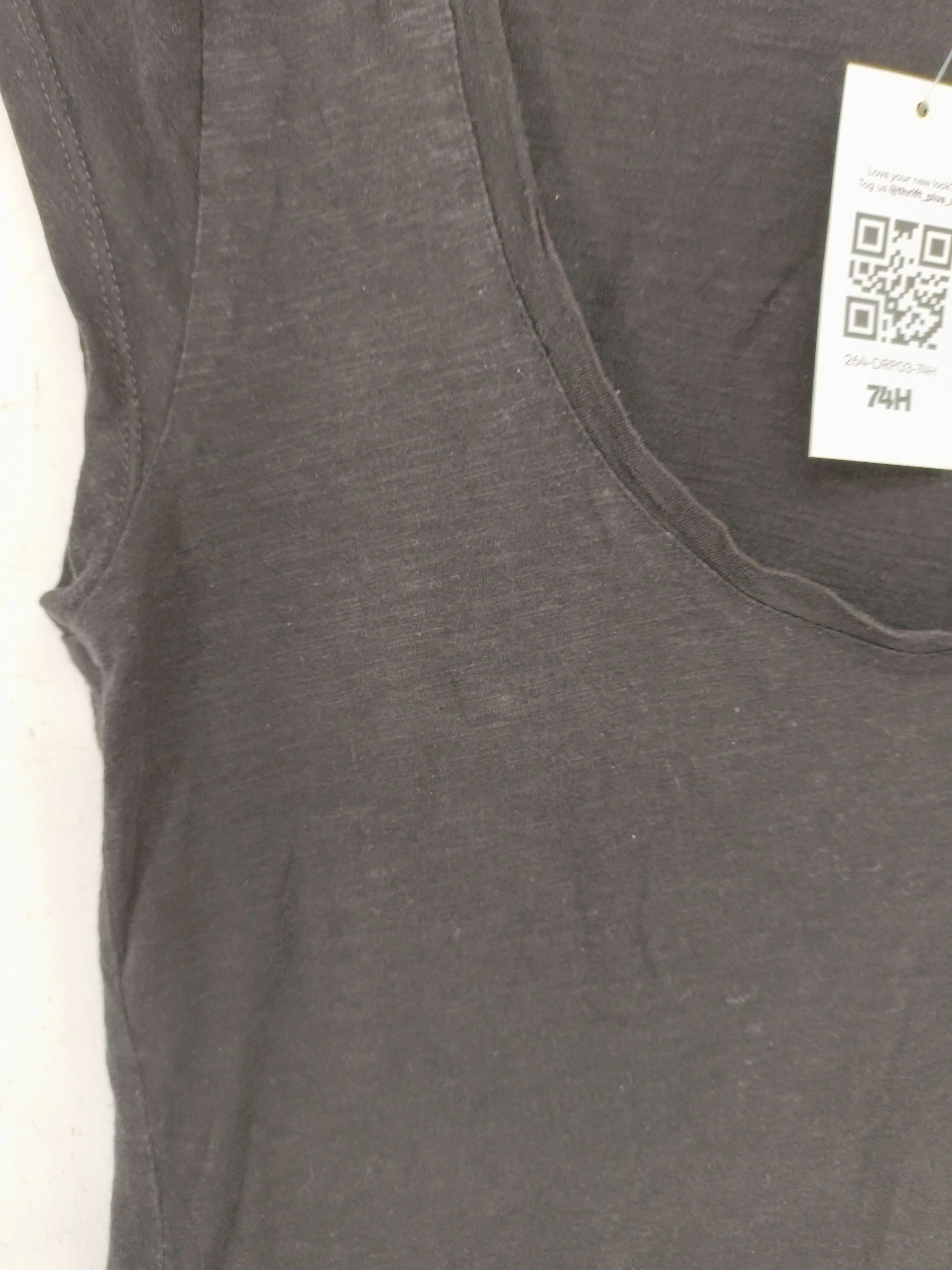 Massimo Dutti Women's T-Shirt S Black Cotton with Viscose Basic - Image 5