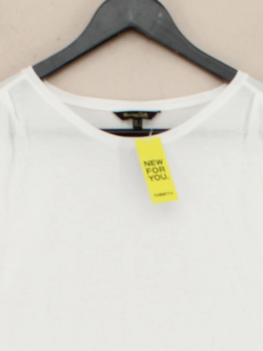 Massimo Dutti Women's T-Shirt S White 100% Lyocell Modal Basic - Image 3