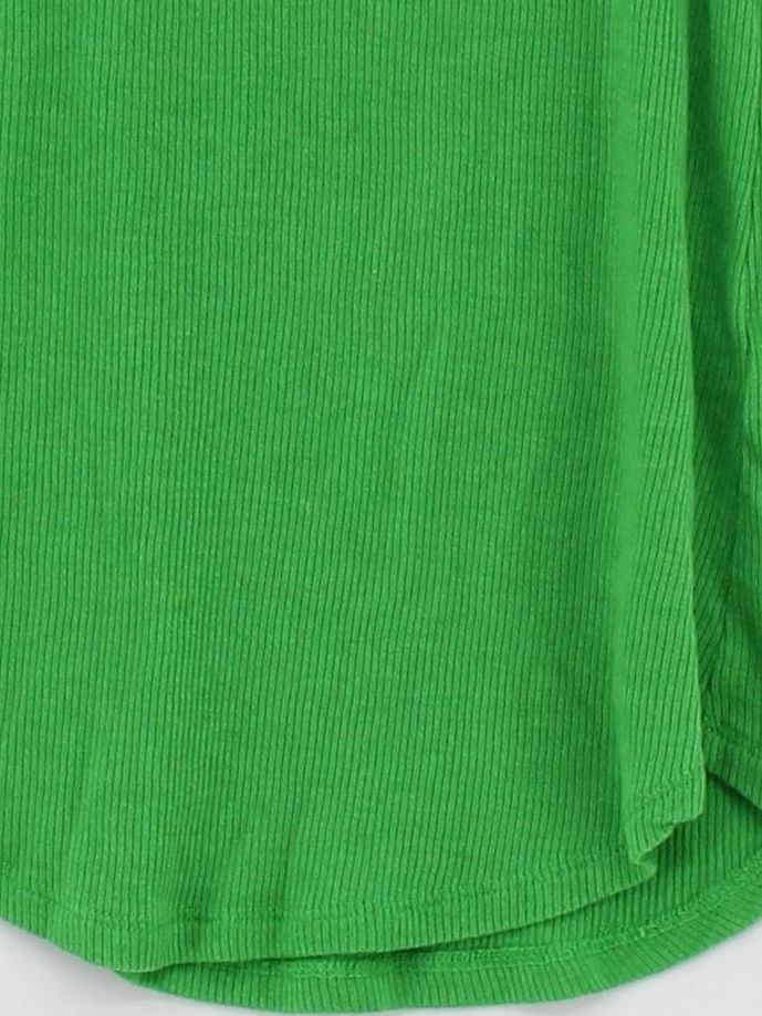 Massimo Dutti Women's T-Shirt XS Green Lyocell Modal with Wool Basic - Image 4