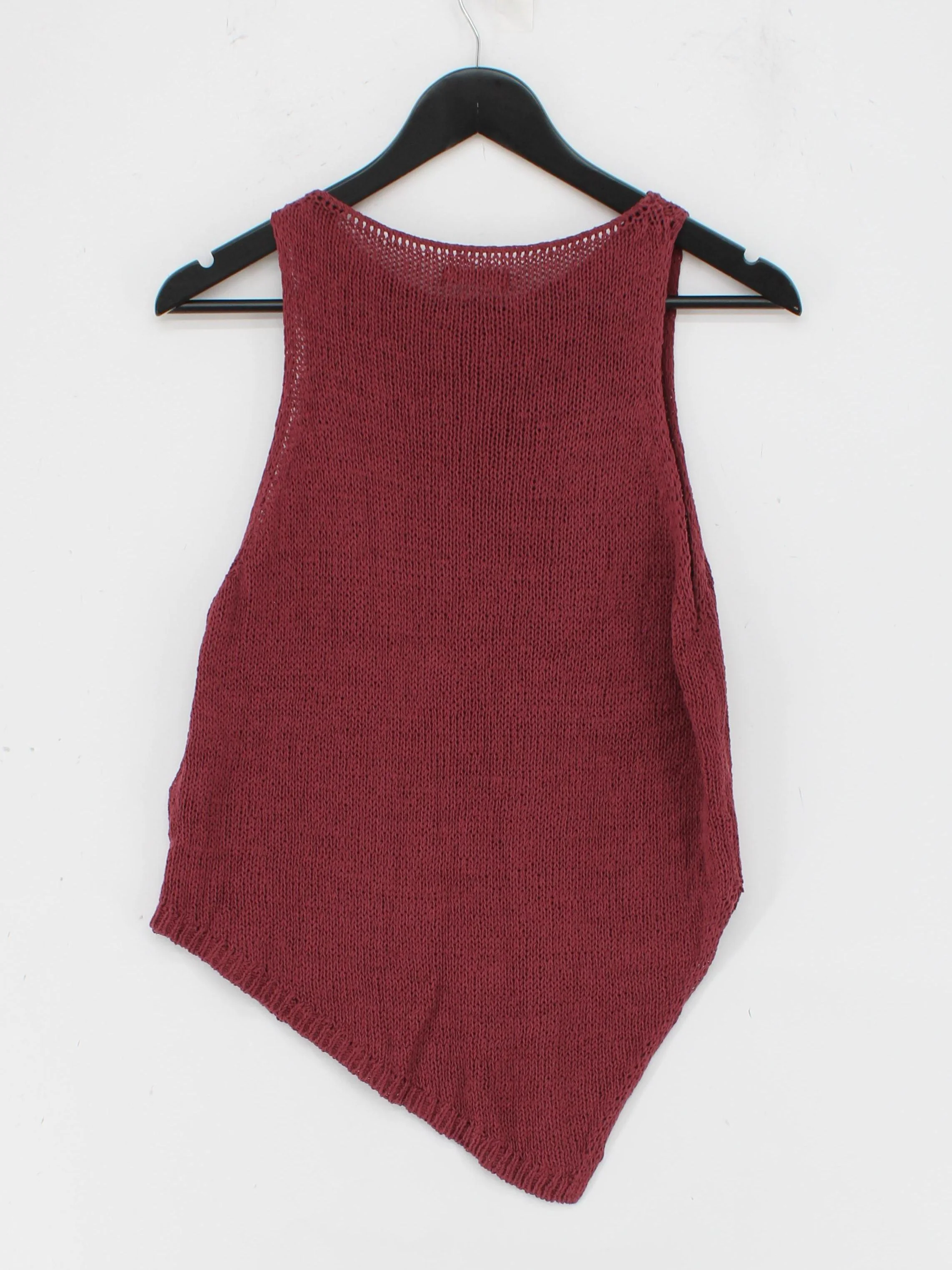 Massimo Dutti Women's Top S Red Cotton with Polyamide Basic - Image 2