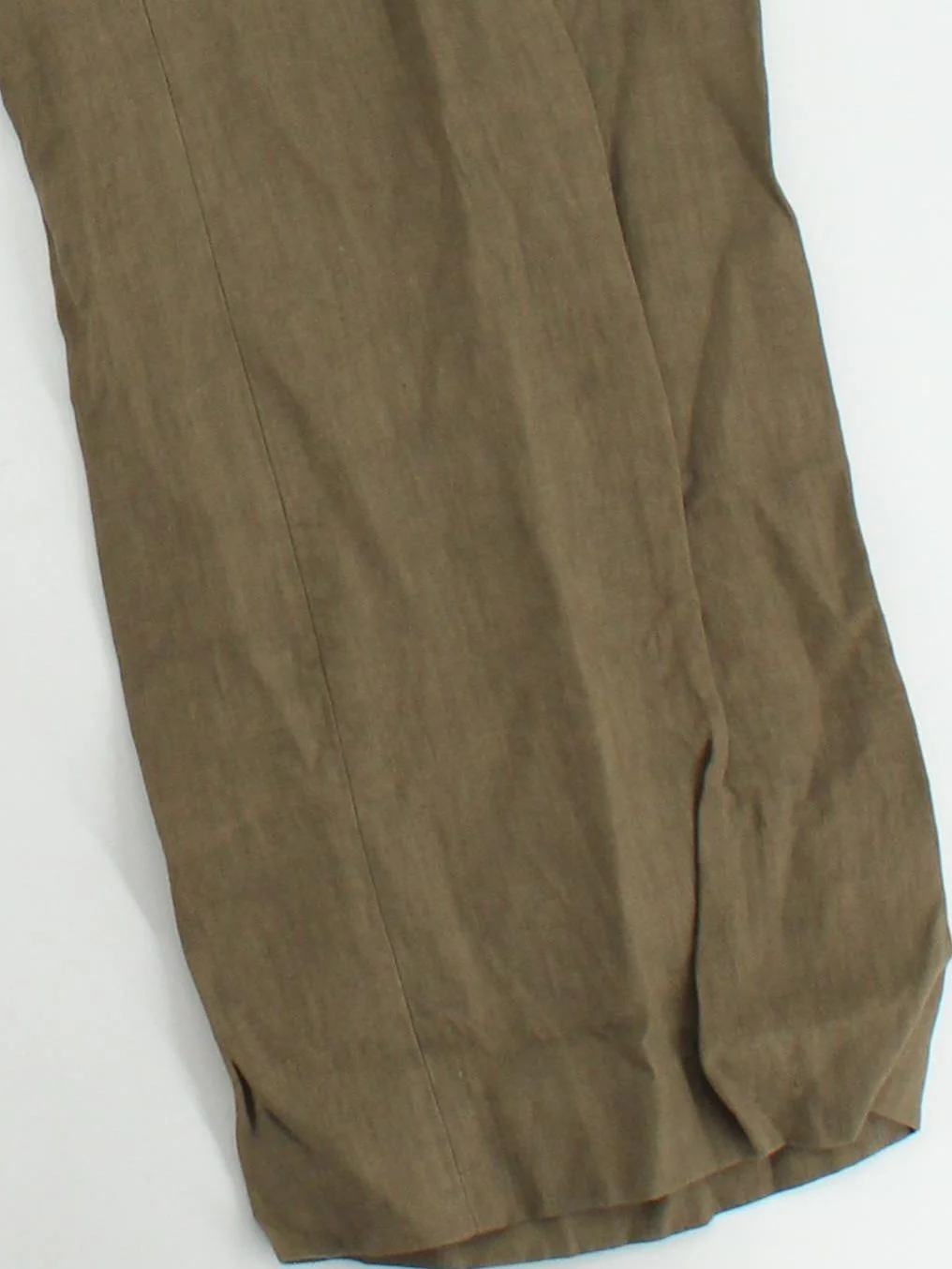 Massimo Dutti Women's Trousers UK 6 Brown 100% Linen Wide-Leg Chino - Image 4