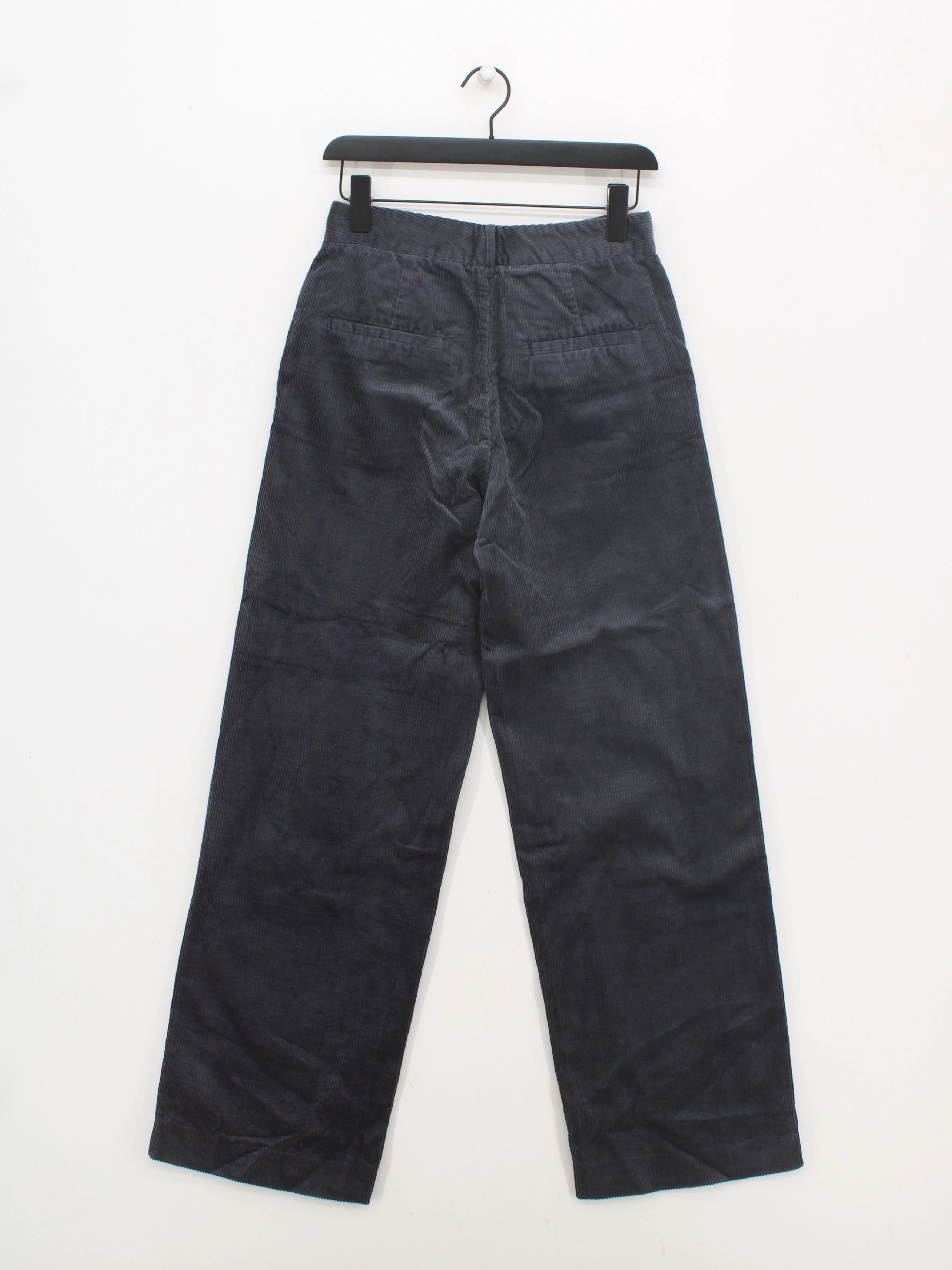 Massimo Dutti Women's Trousers UK 8 Black 100% Cotton Wide-Leg Sweatpants - Image 2
