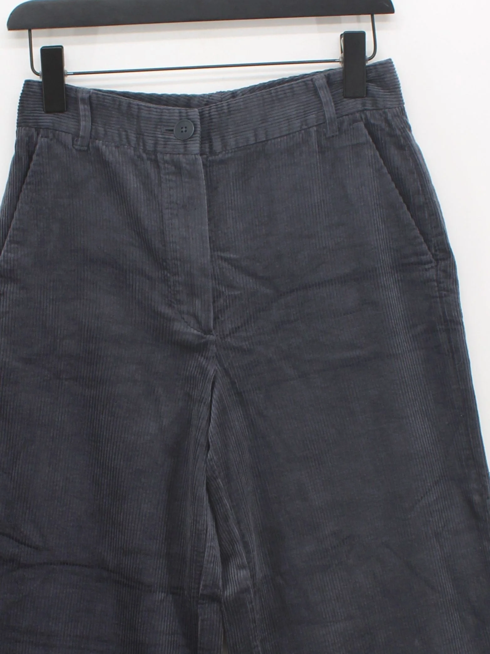 Massimo Dutti Women's Trousers UK 8 Black 100% Cotton Wide-Leg Sweatpants - Image 3