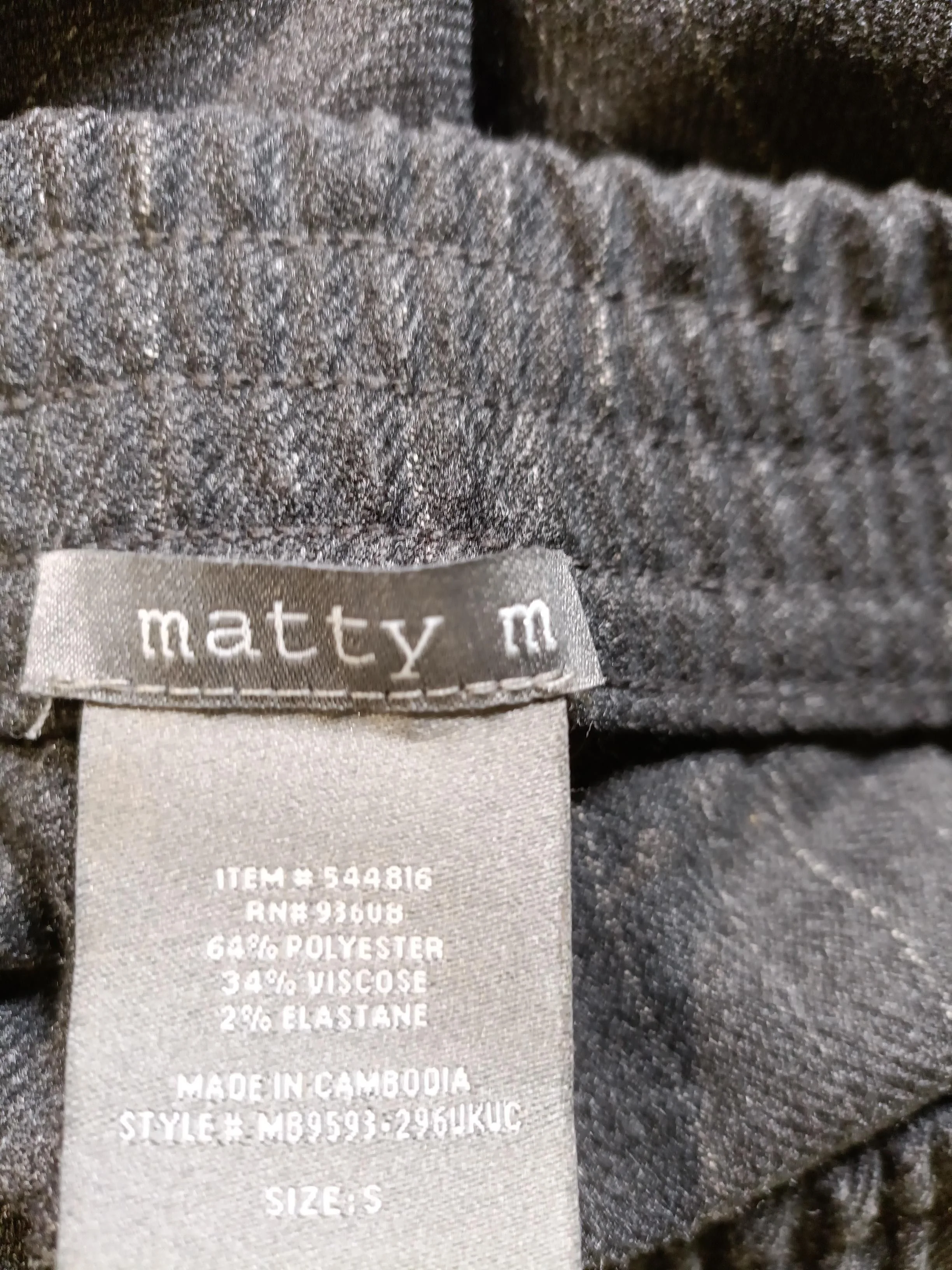 Matty M Women's Trousers M Grey Polyester with Viscose, Elastane Chino - Image 5