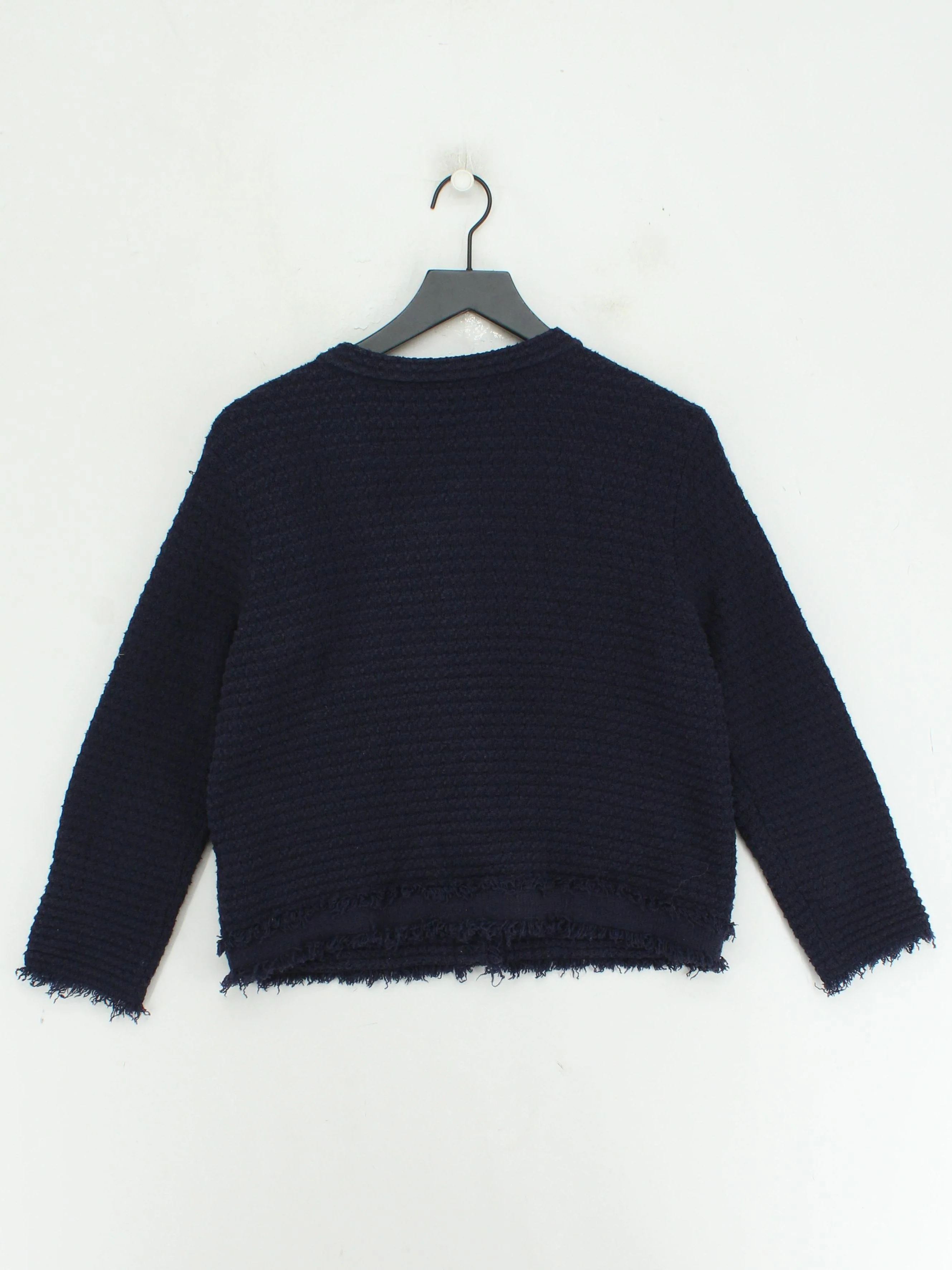 ME+EM Women's Cardigan M Blue Viscose with Polyamide Round Neck Cardigan - Image 2