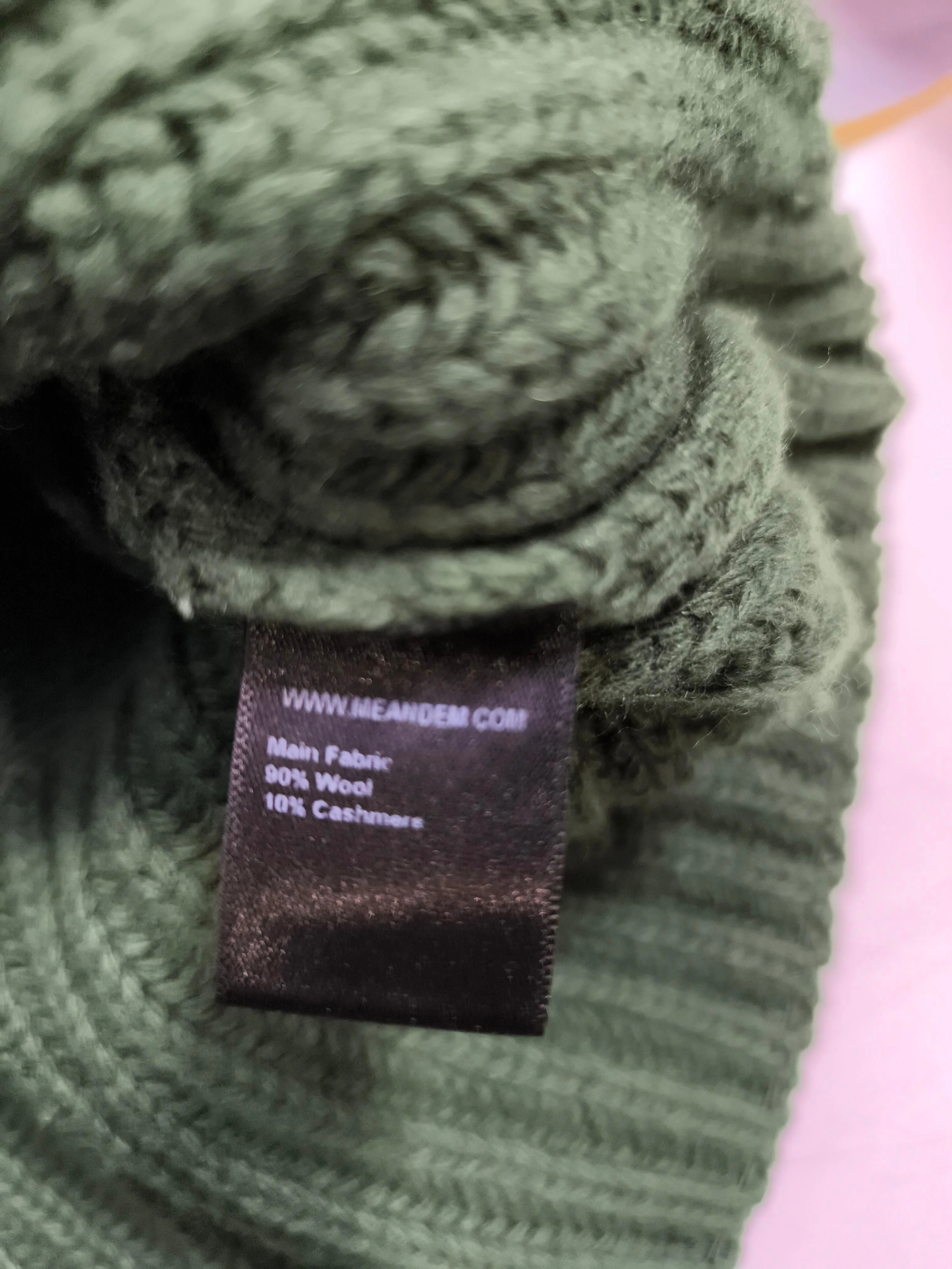 ME+EM Women's Jumper S Green Wool with Cashmere Roll Neck Pullover - Image 7