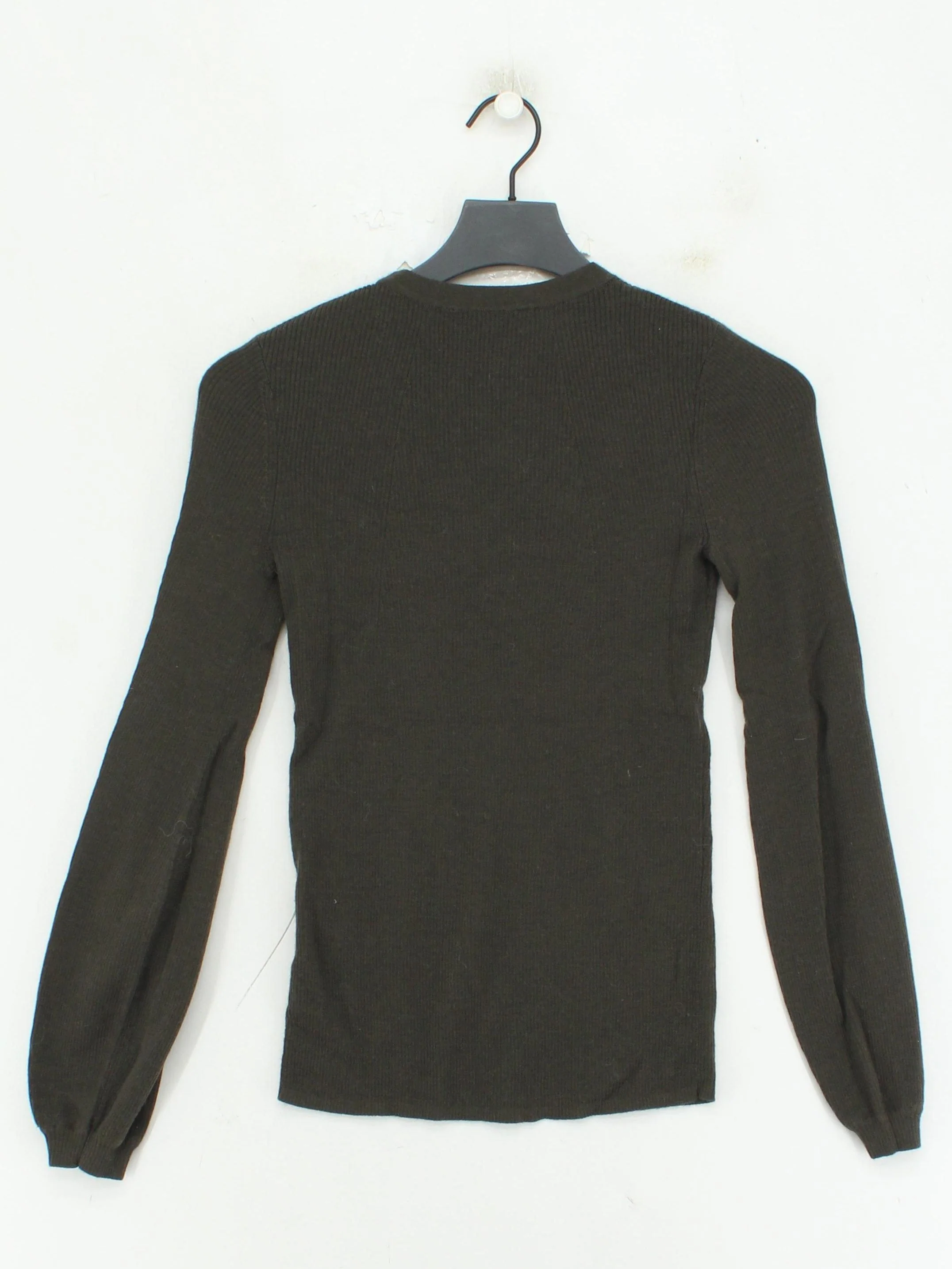 ME+EM Women's Jumper UK 6 Green Wool with Polyester Crew Neck Pullover - Image 2