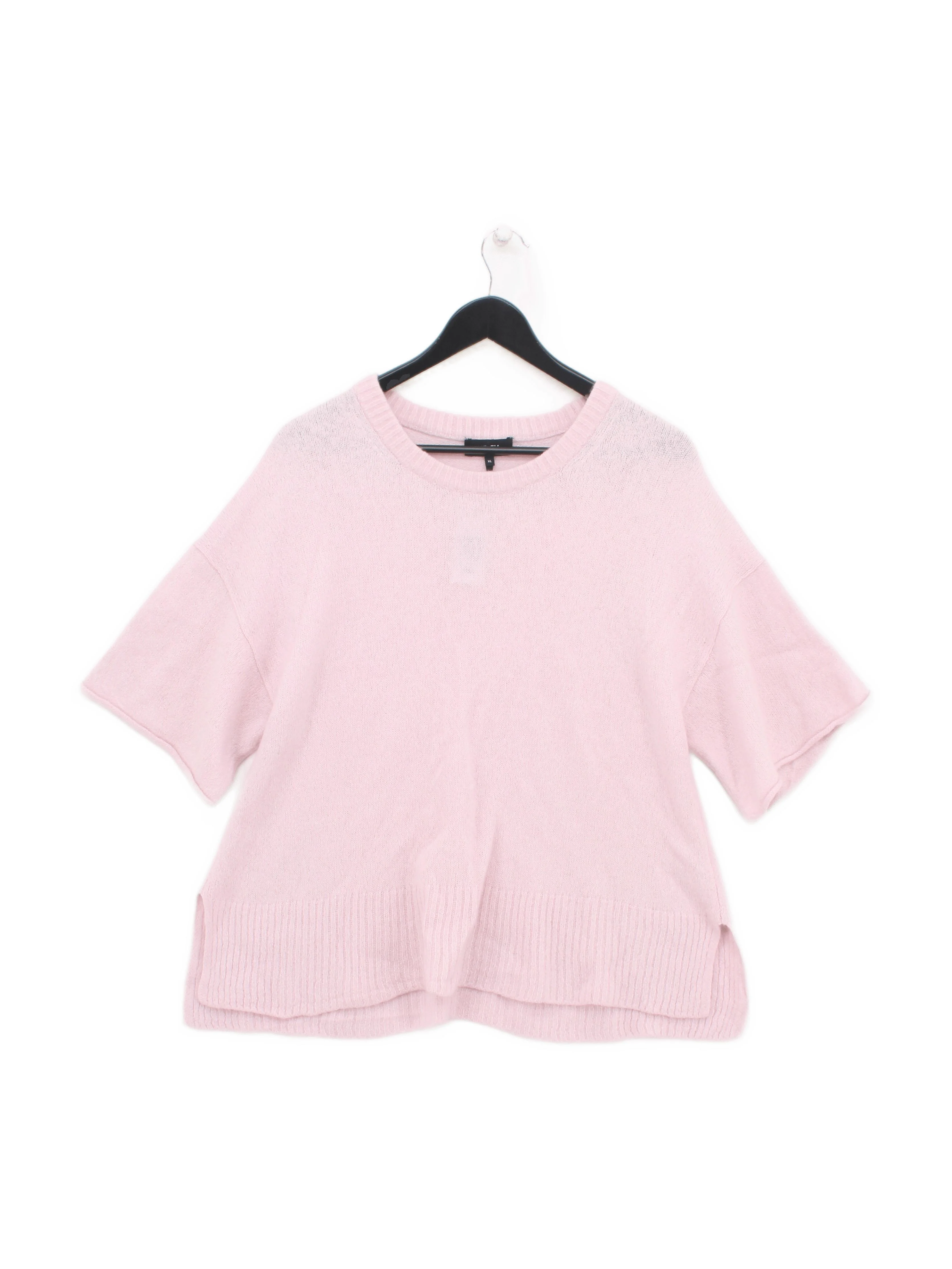 ME+EM Women's Jumper XL Pink Wool with Cashmere, Silk Round Neck Pullover