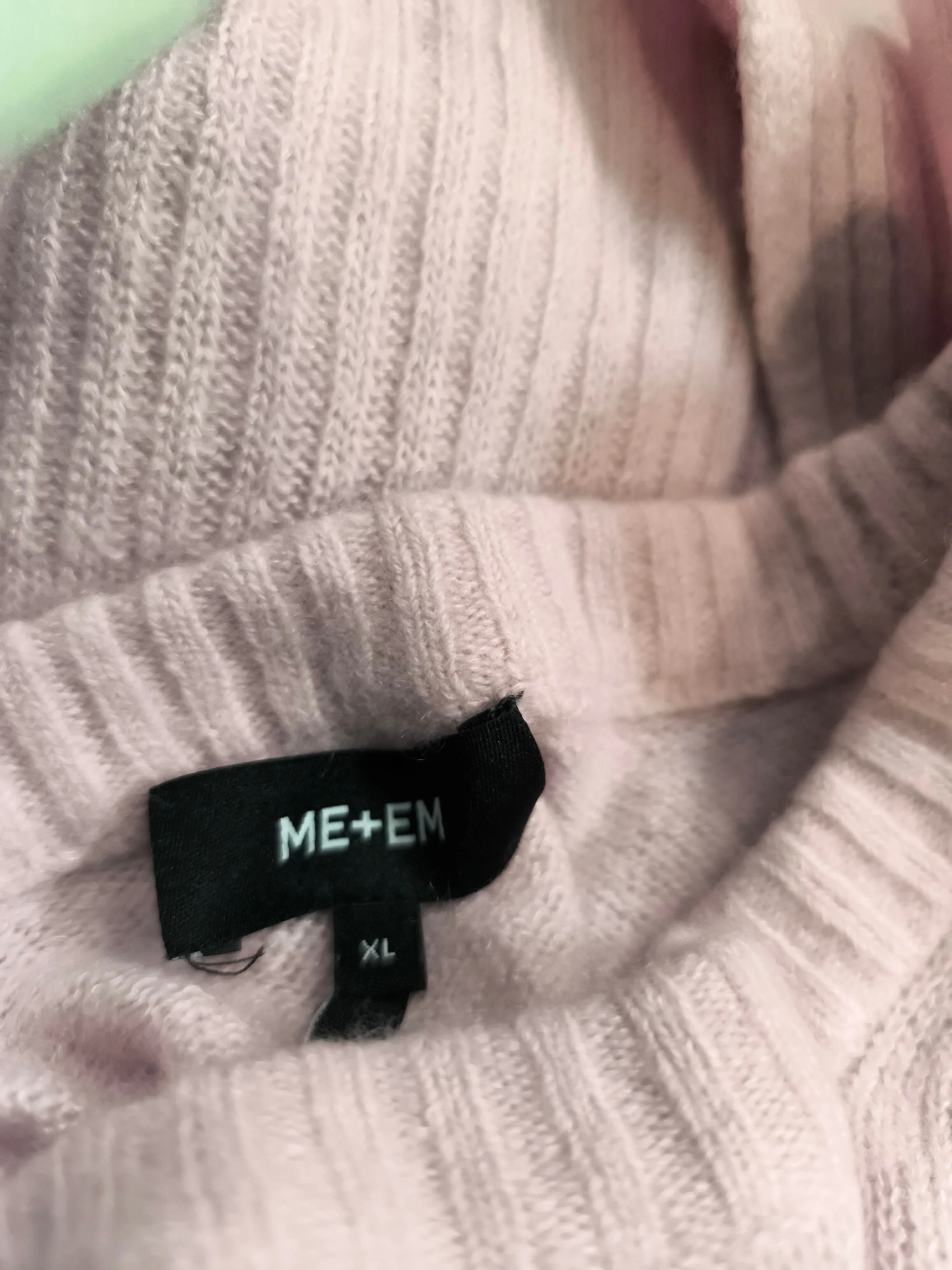 ME+EM Women's Jumper XL Pink Wool with Cashmere, Silk Round Neck Pullover - Image 6
