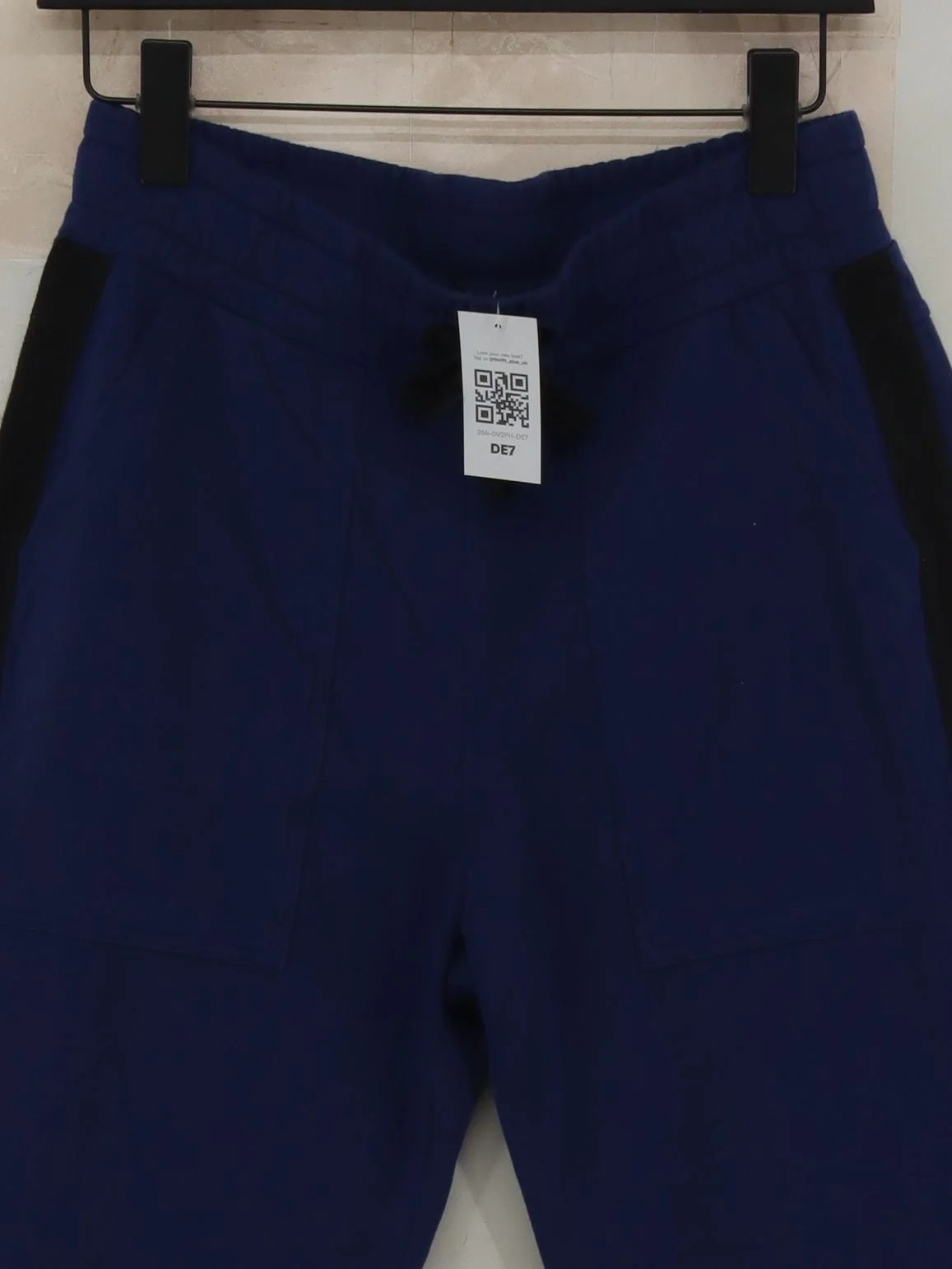 ME+EM Women's Sports Bottoms M Blue Striped 100% Cotton Sweatpants - Image 3