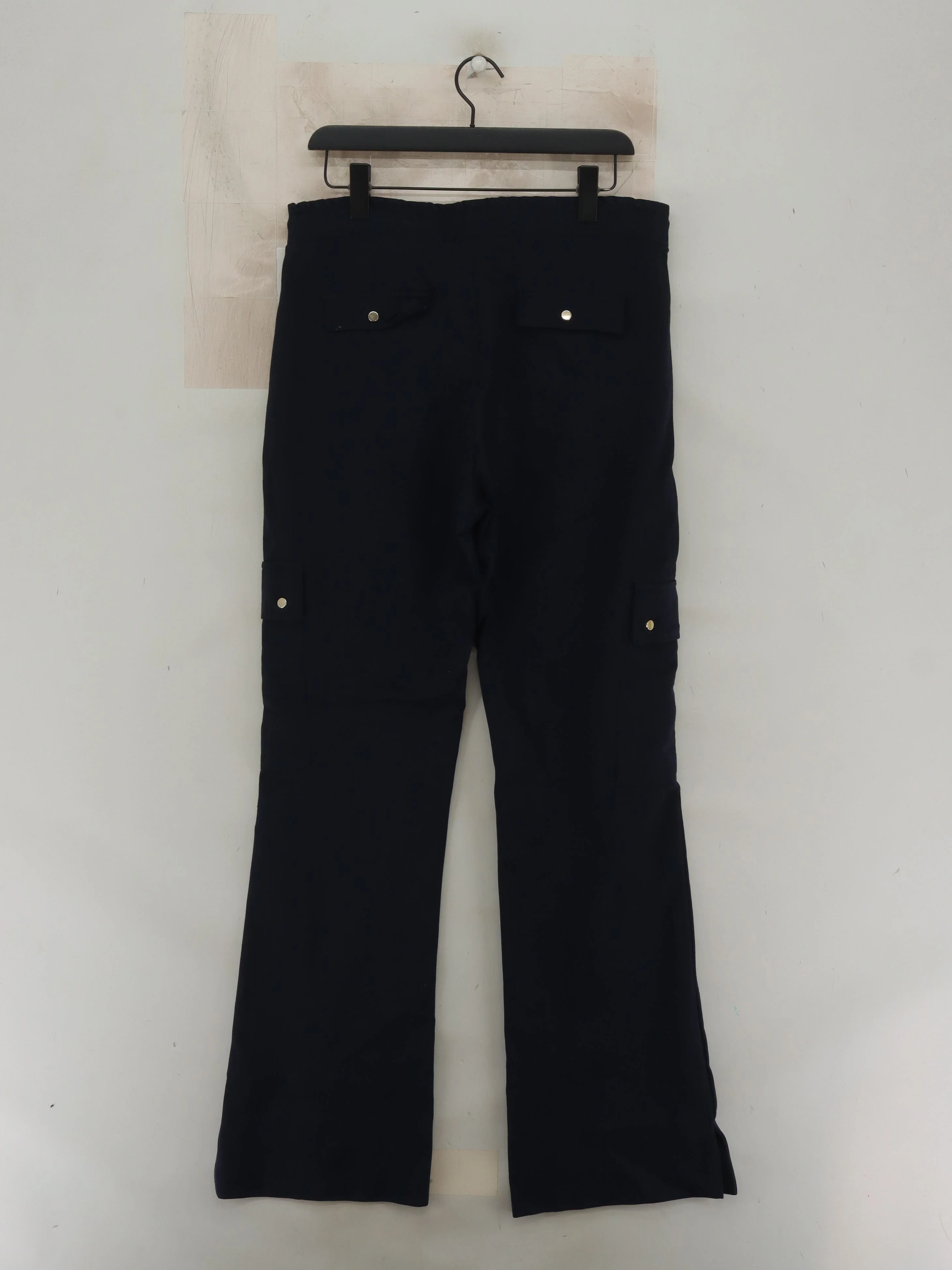 ME+EM Women's Trousers UK 12 Blue Polyester with Elastane Wide-Leg Cargo - Image 2