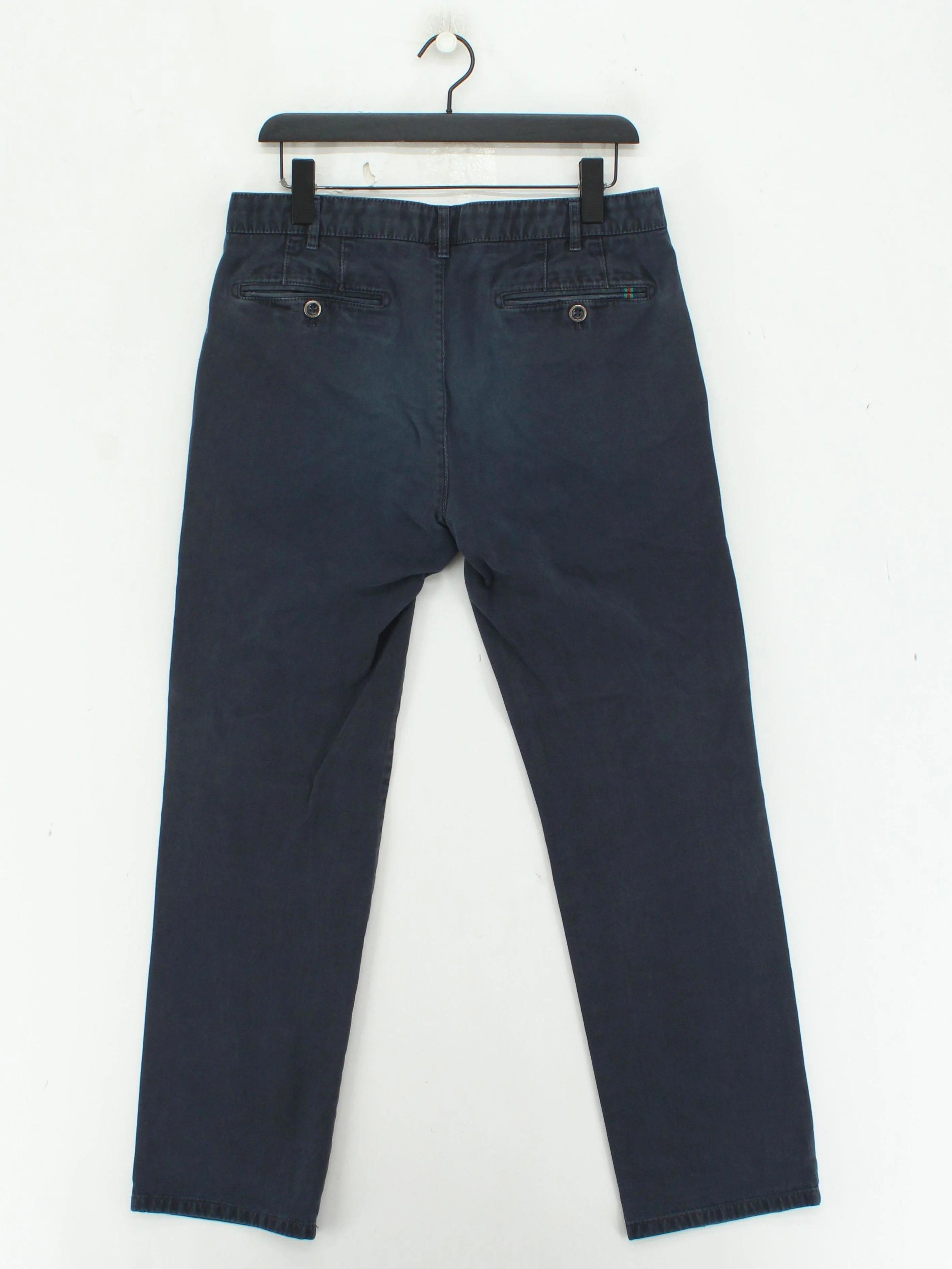 Meyer Men's Trousers W 34 in Blue Cotton with Elastane Straight Chino - Image 2