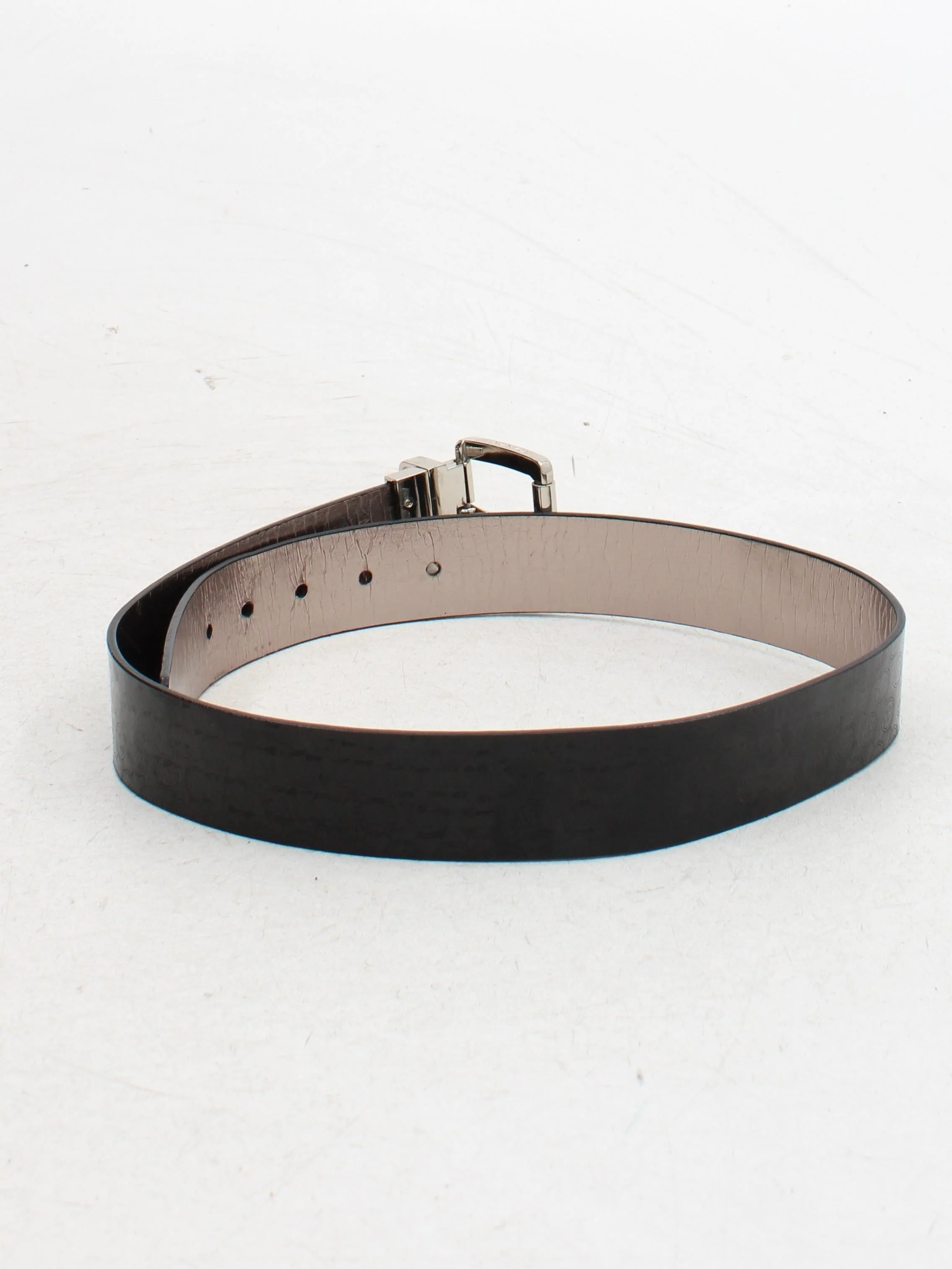 Michael Kors Men's Belt M Black Geometric 100% Faux Leather Dress Belt - Image 2