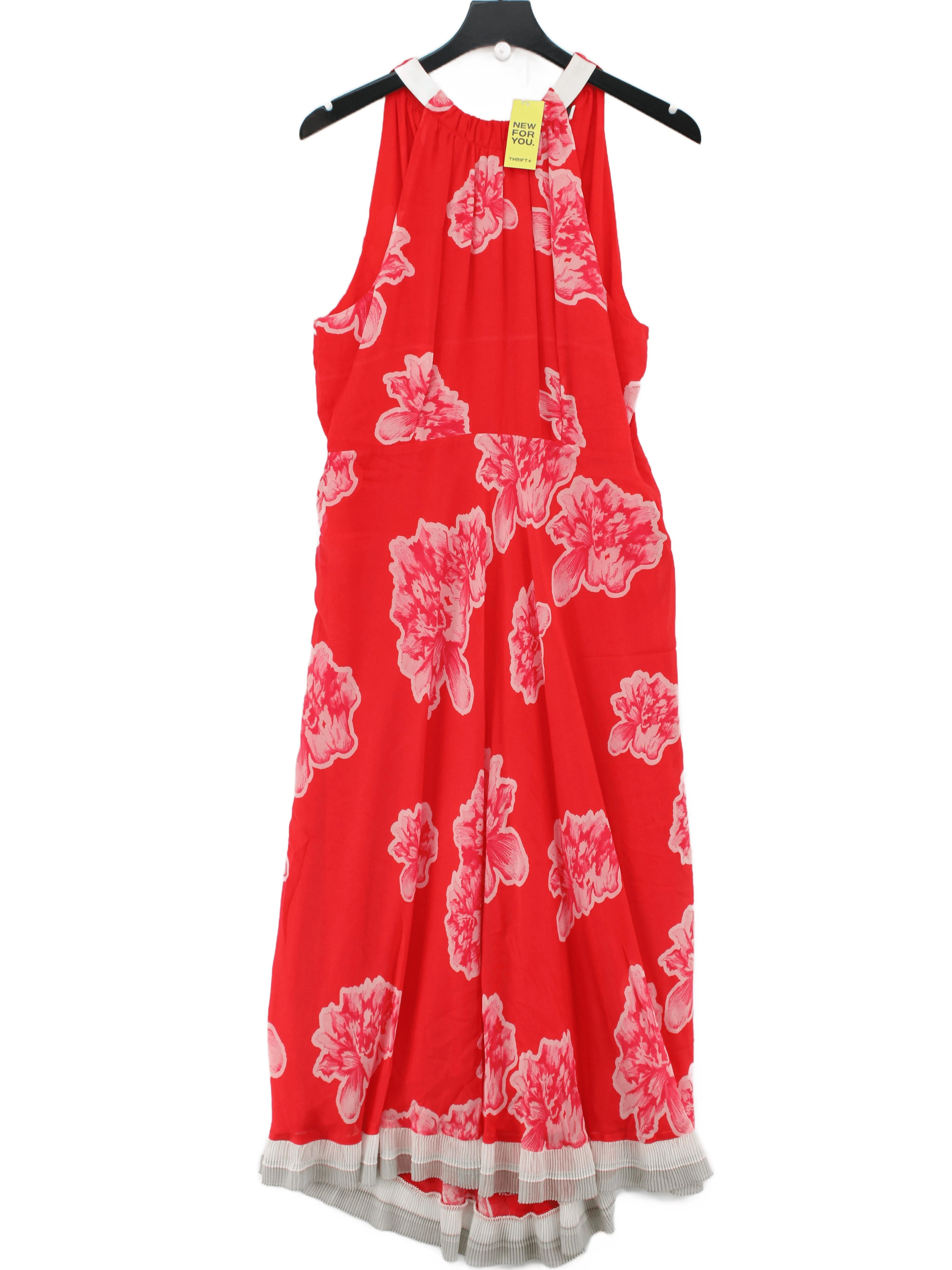 Mint Velvet A-Line Midi Dress UK14 in Red