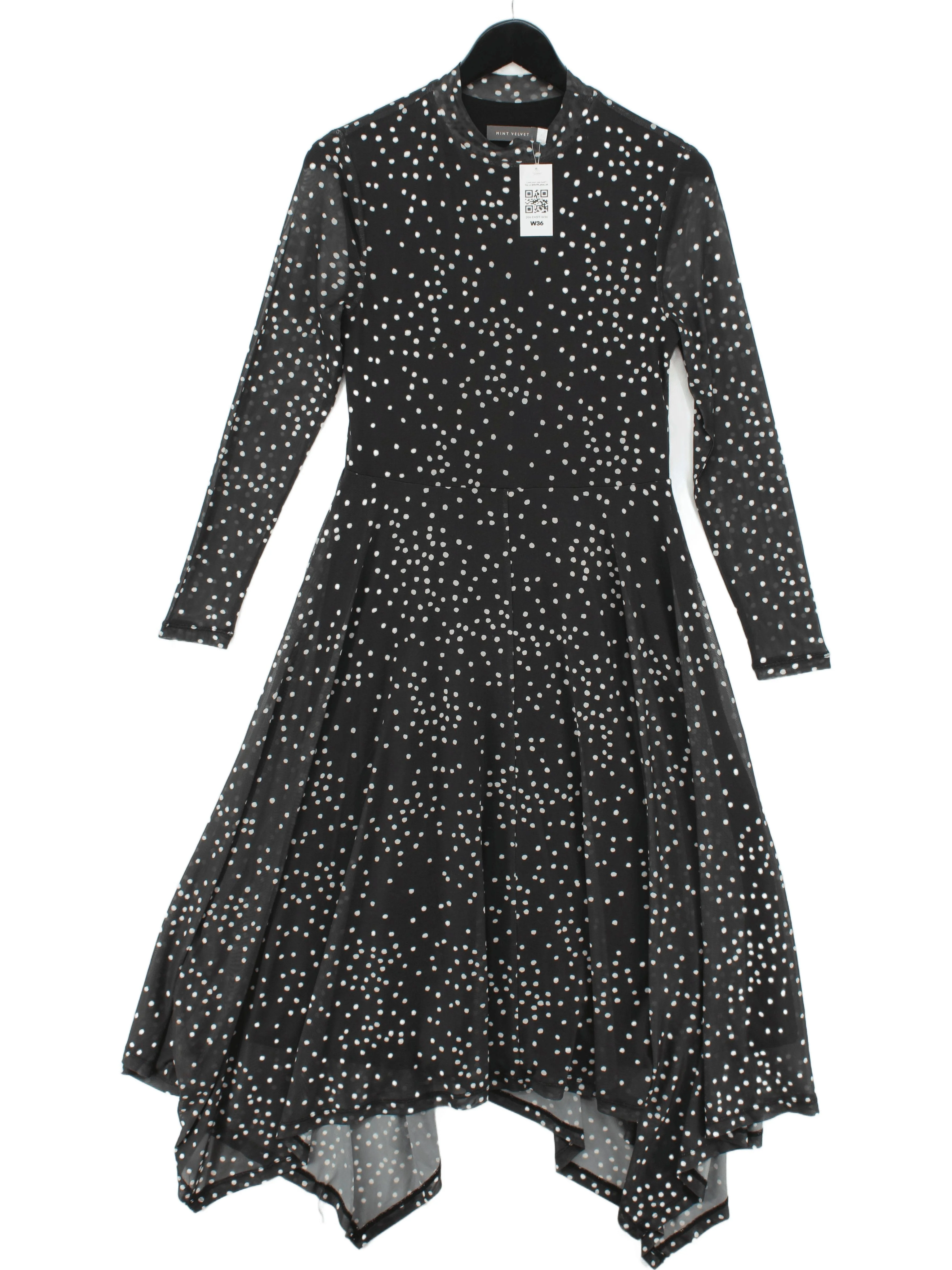 Mint Velvet Shirt Midi Dress UK10 in Black