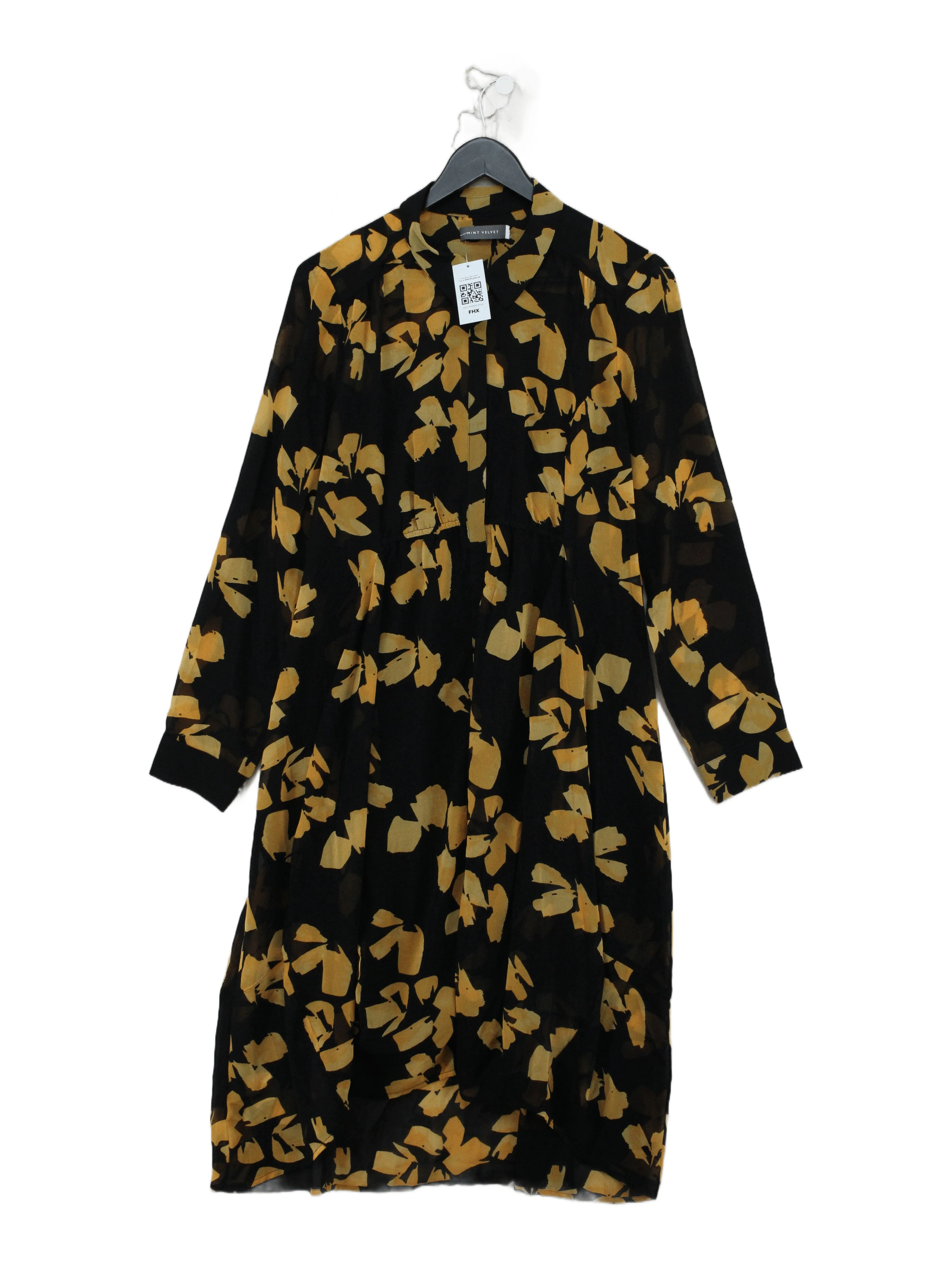 Mint Velvet Shirt Midi Dress UK14 in Black