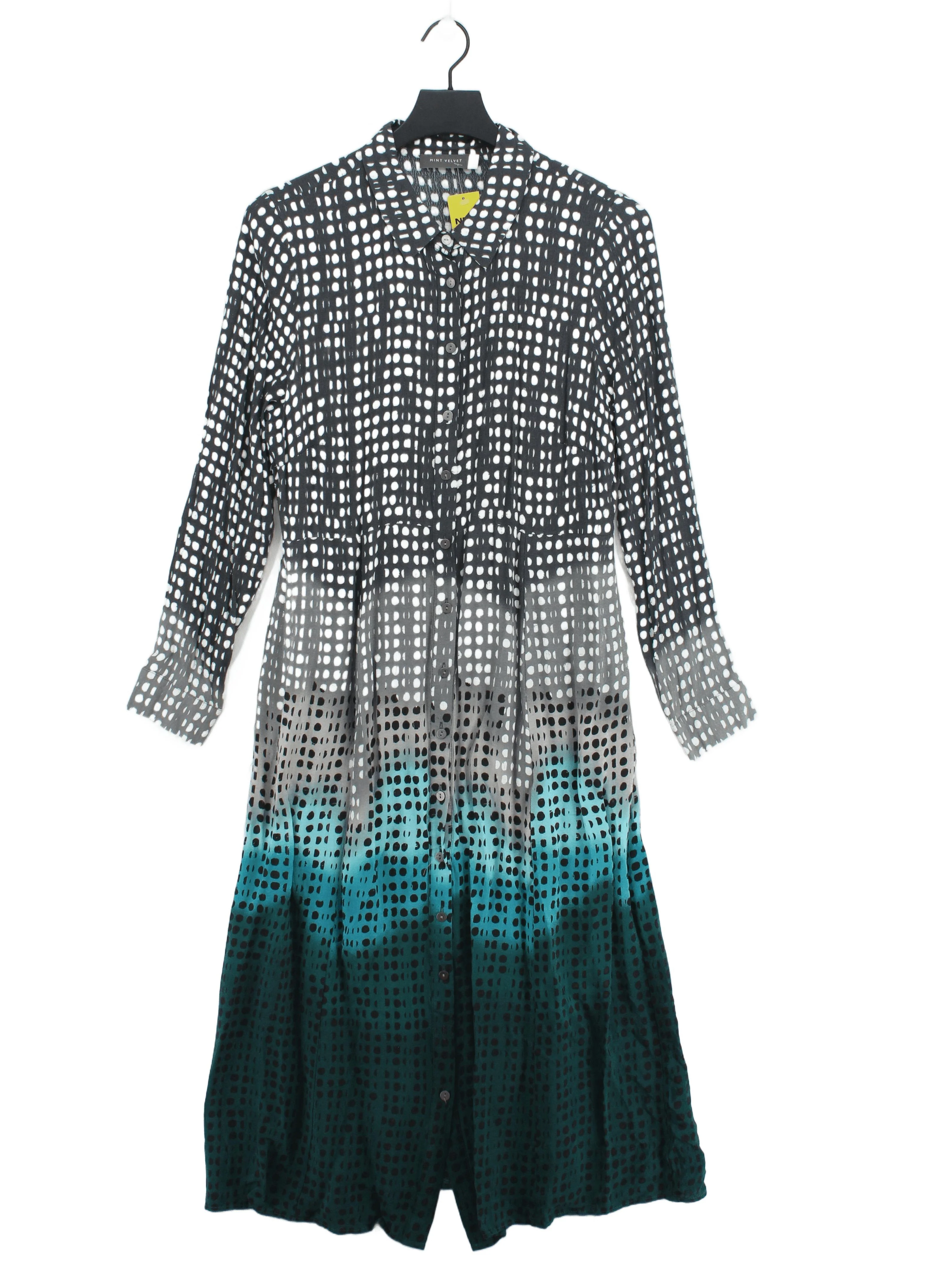 Mint Velvet Shirt Midi Dress UK14 in Multi