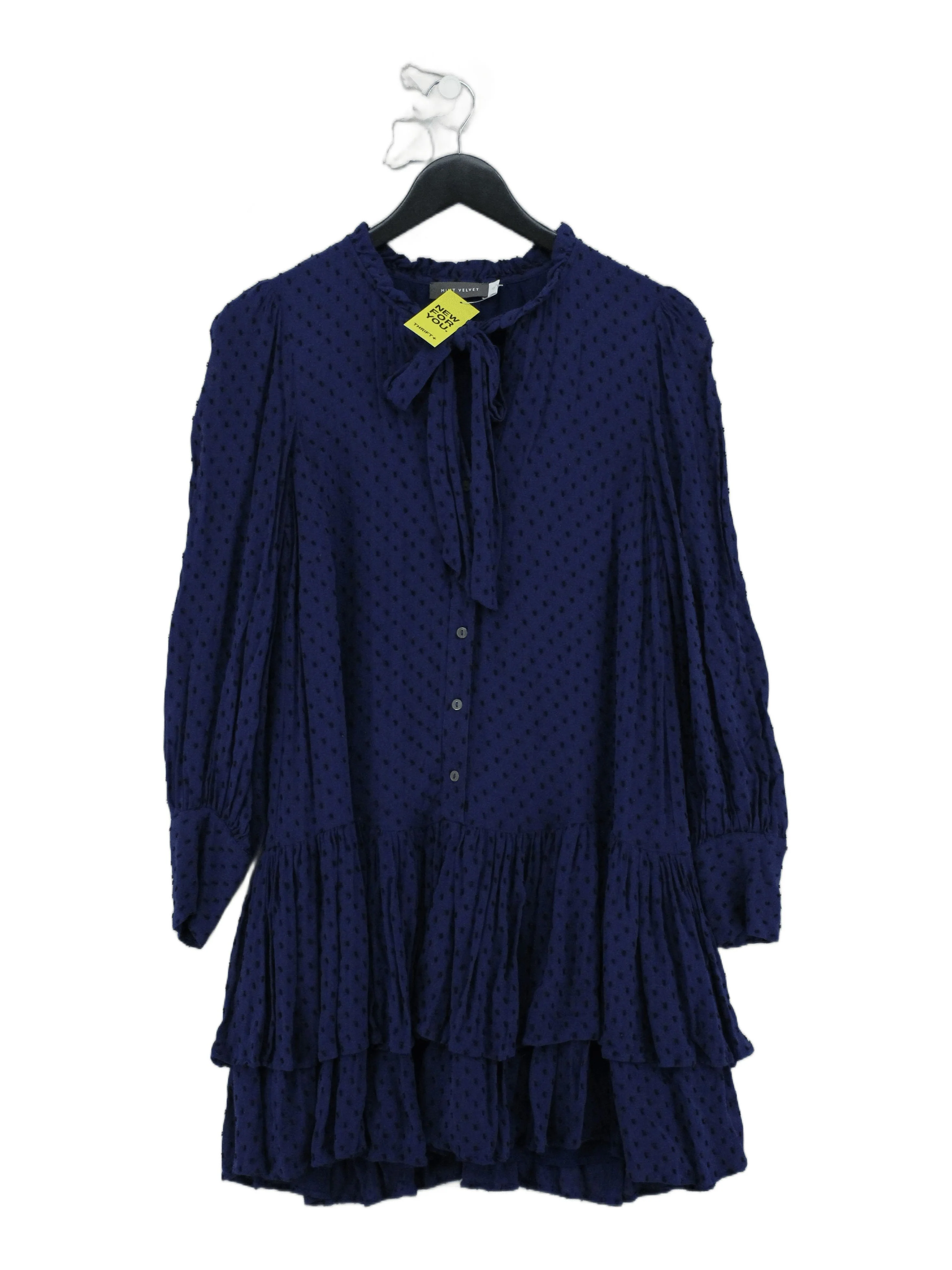 Mint Velvet Shirt Mini Dress UK10 in Blue
