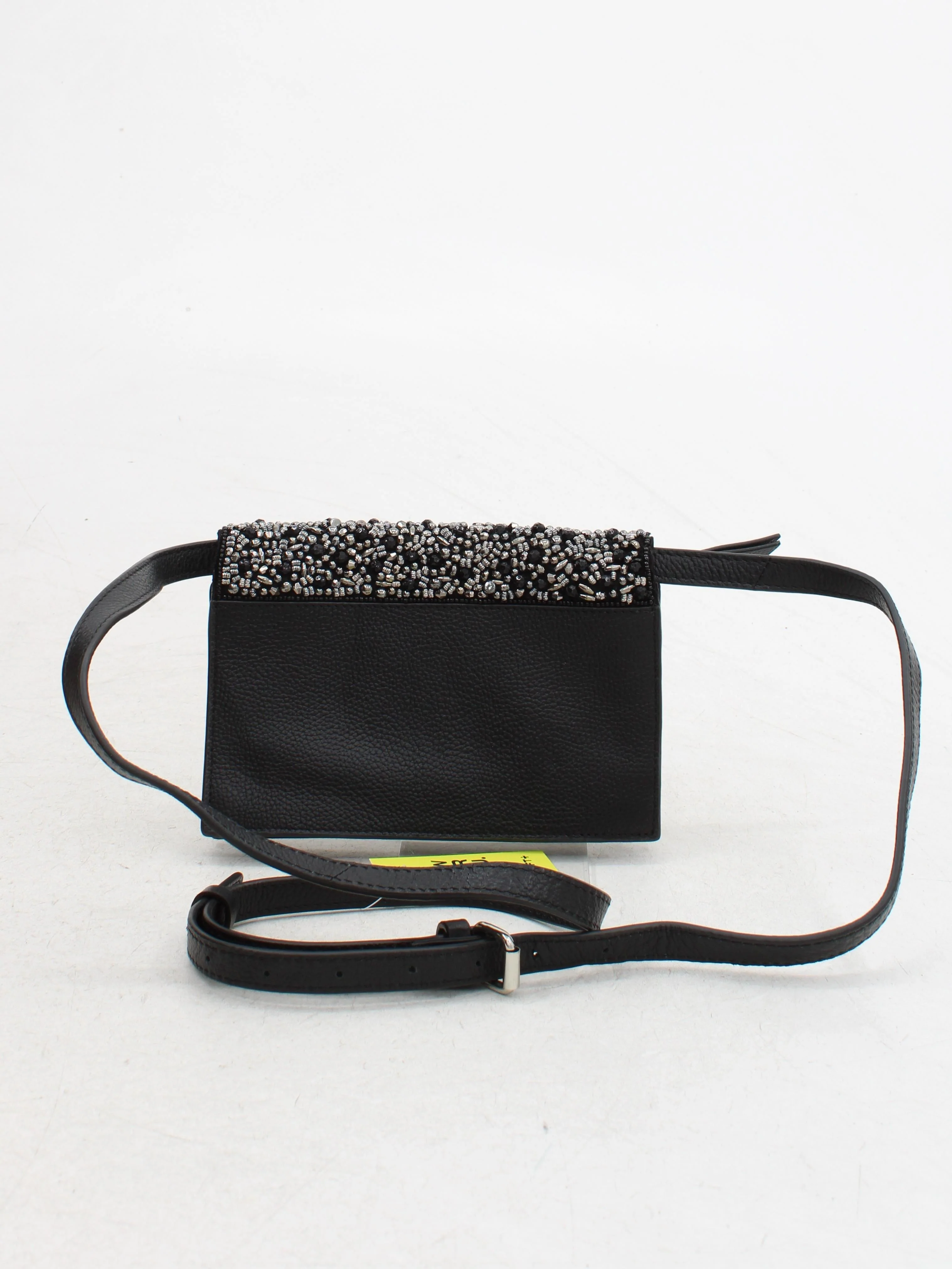 Mint Velvet Women's Bag Black Leather with Cotton Belt Bag & Waist Pack - Image 2