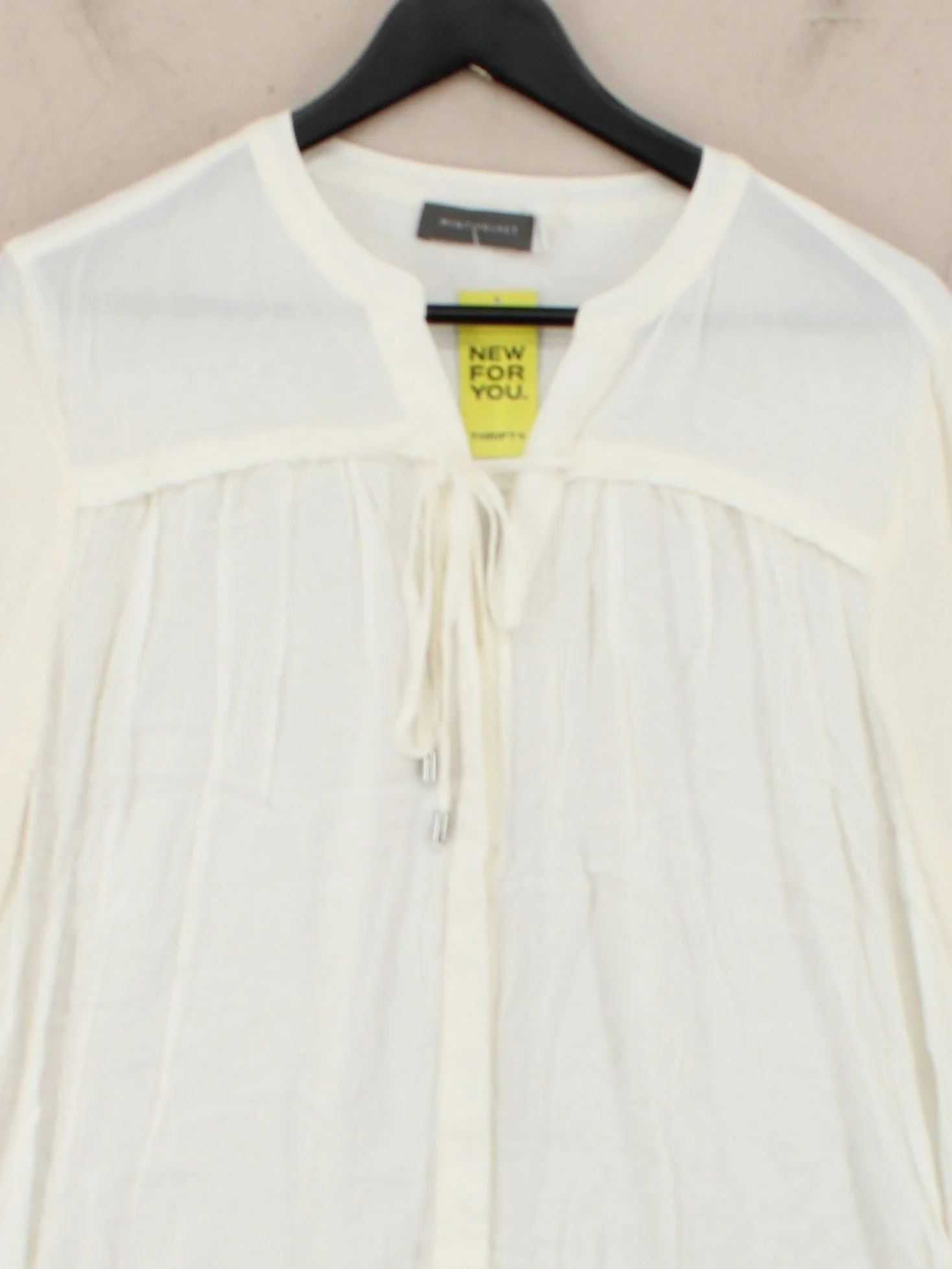 Mint Velvet Women's Blouse UK 18 Cream Viscose with Elastane Basic - Image 3