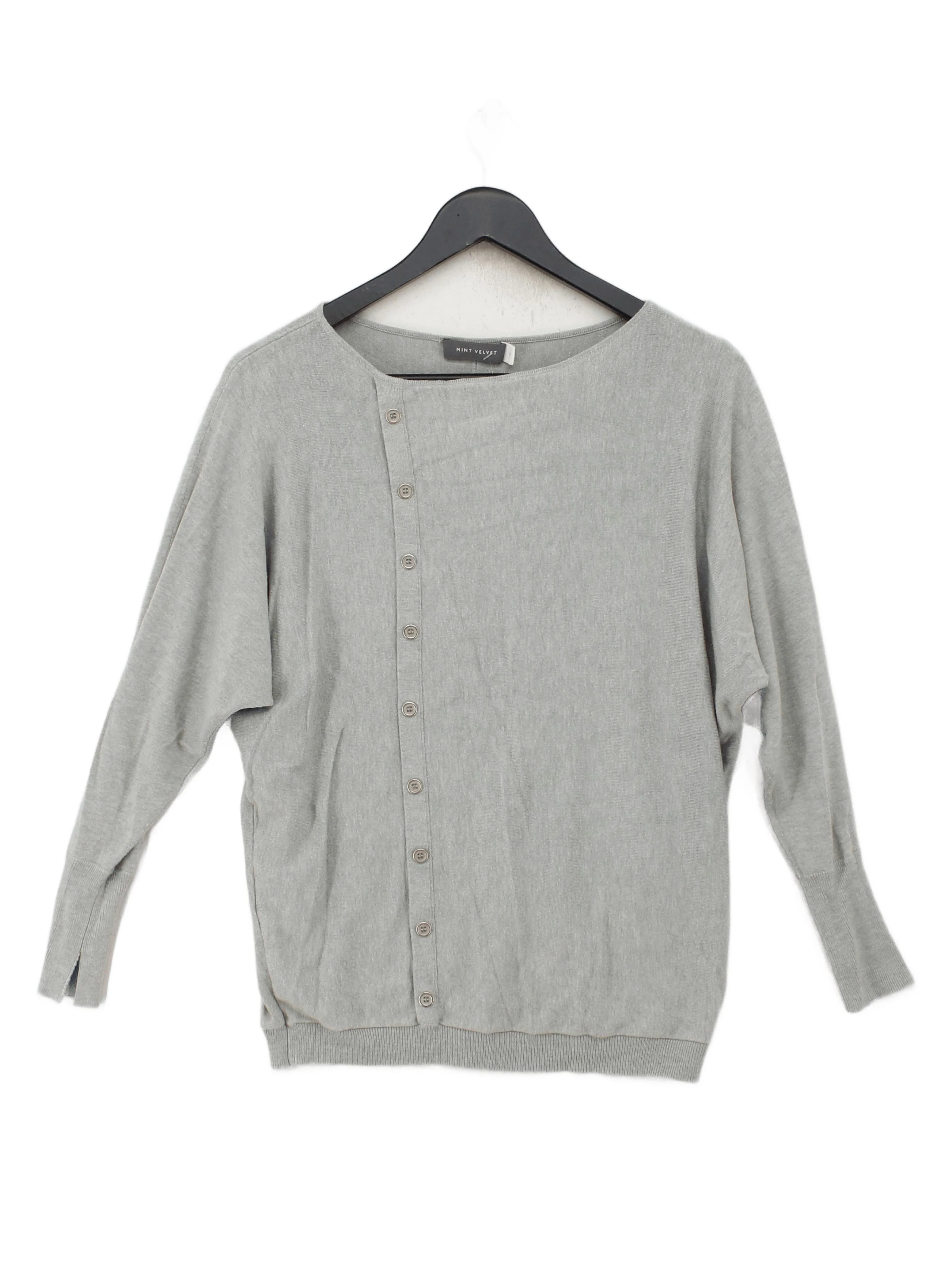 Mint Velvet Women's Cardigan S Grey Viscose with Polyamide, Elastane Cardigan
