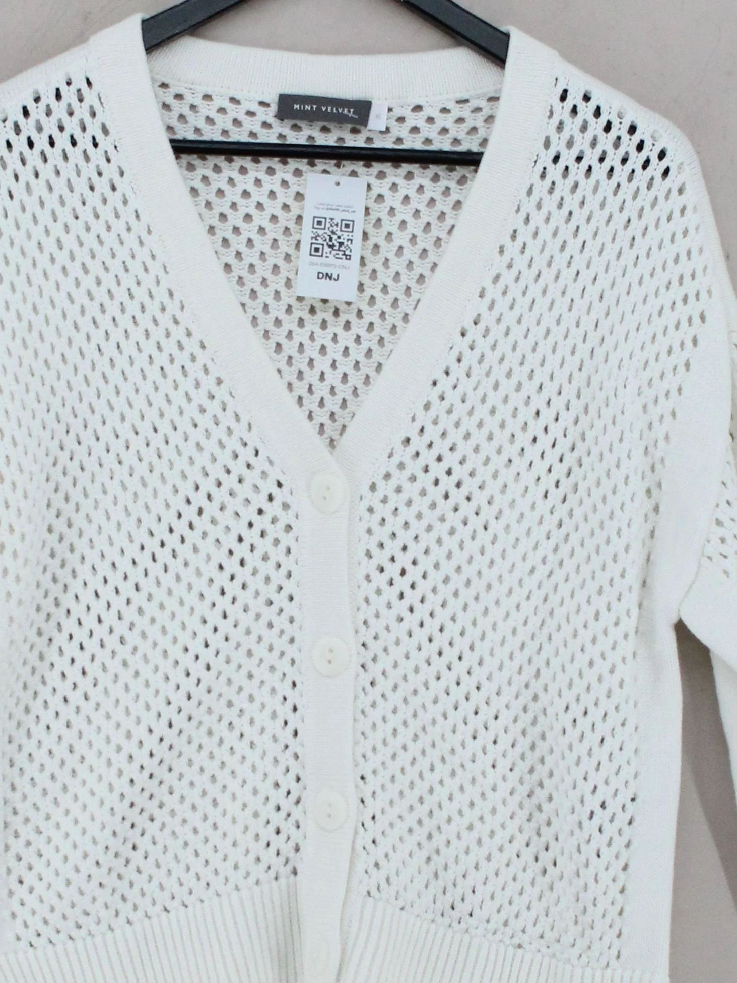 Mint Velvet Women's Cardigan XS White 100% Cotton V-Neck Cardigan - Image 3