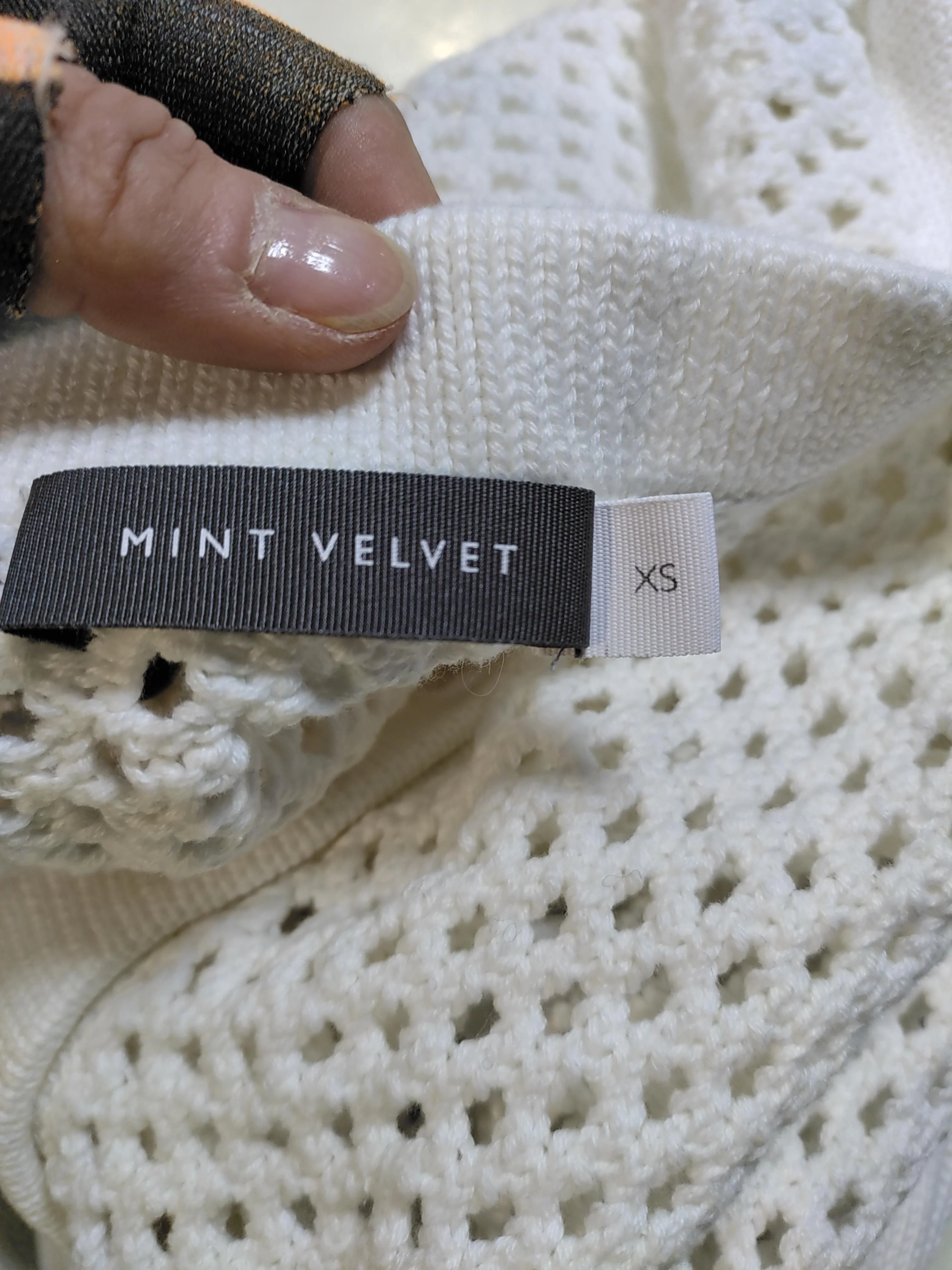 Mint Velvet Women's Cardigan XS White 100% Cotton V-Neck Cardigan - Image 5