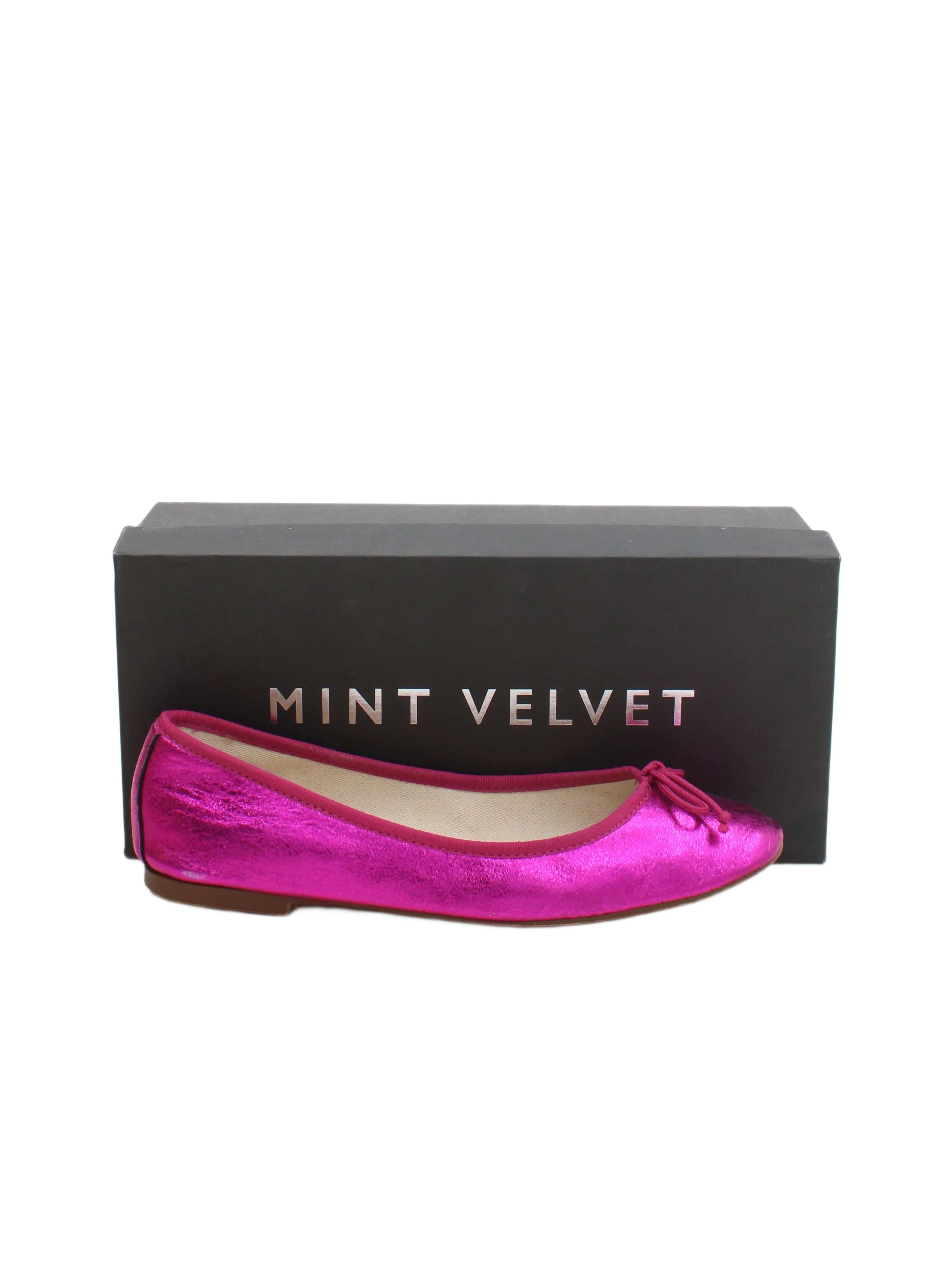 Mint Velvet Women's Flat Shoes UK 6 Pink 100% Faux Leather Ballet